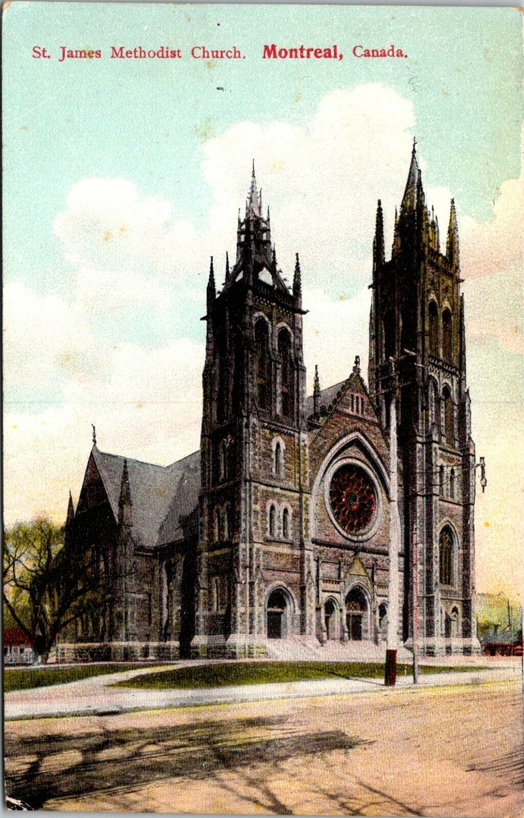 Canada Quebec Montreal St. James Methodist Church 1907-1915 Antique Postcard
