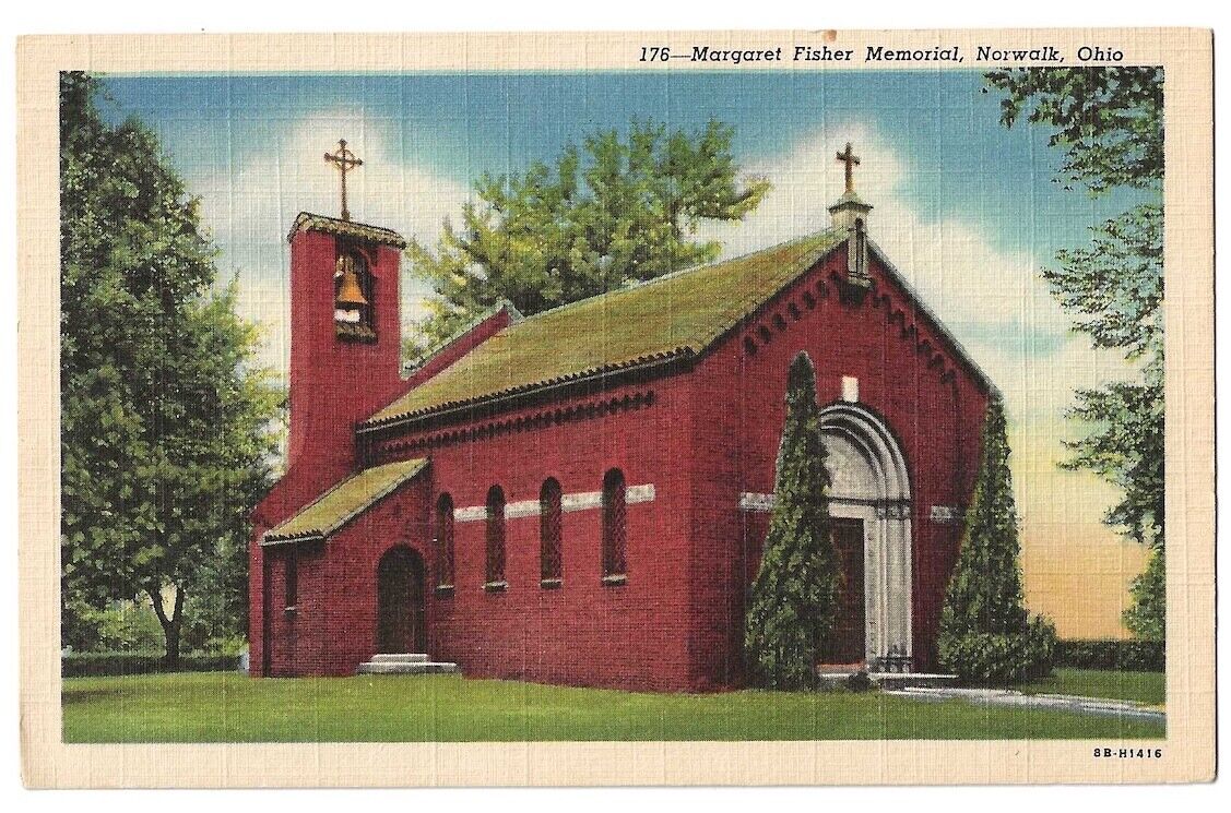 Norwalk Ohio c1940\'s Margaret Fisher Memorial, Shrine of the Sorrowful Mother