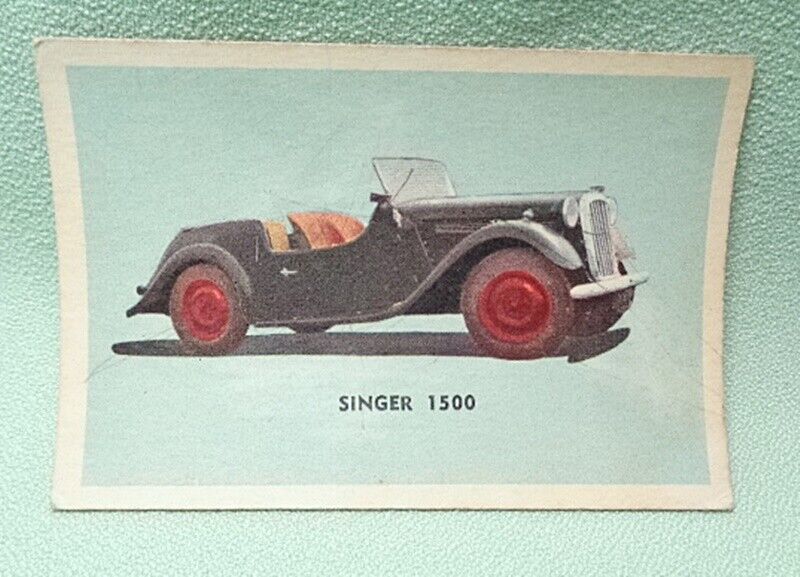 Parkhurst 1956 Sports Cars Trading Card No. 11 Singer 1500