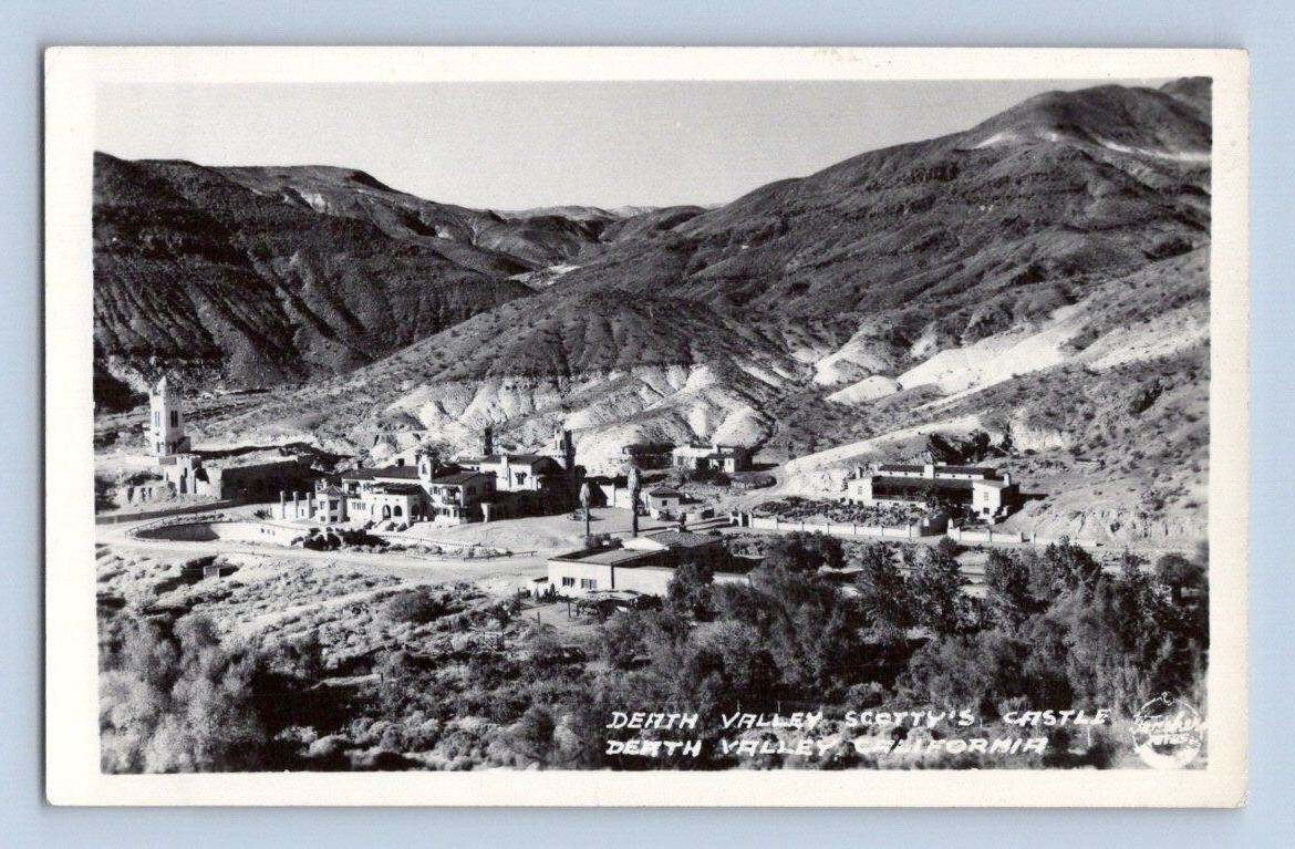 RPPC 1940'S. DEATH VALLEY, CA. SCOTTY'S CASTLE. FRASHERS. POSTCARD MM27