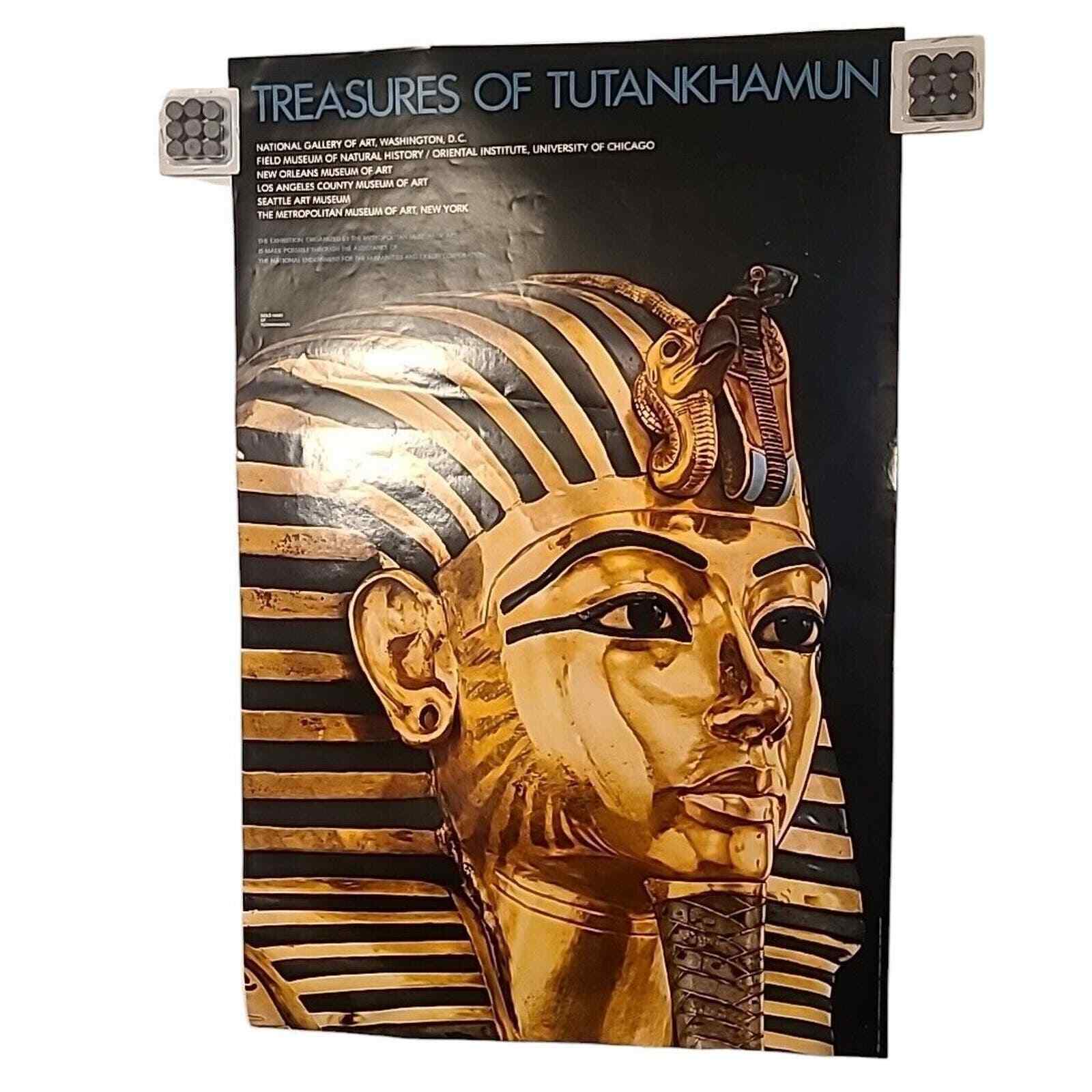 Treasures of Tutankhamun Gold Mask Poster Metropolitan Museum of Art (1976)