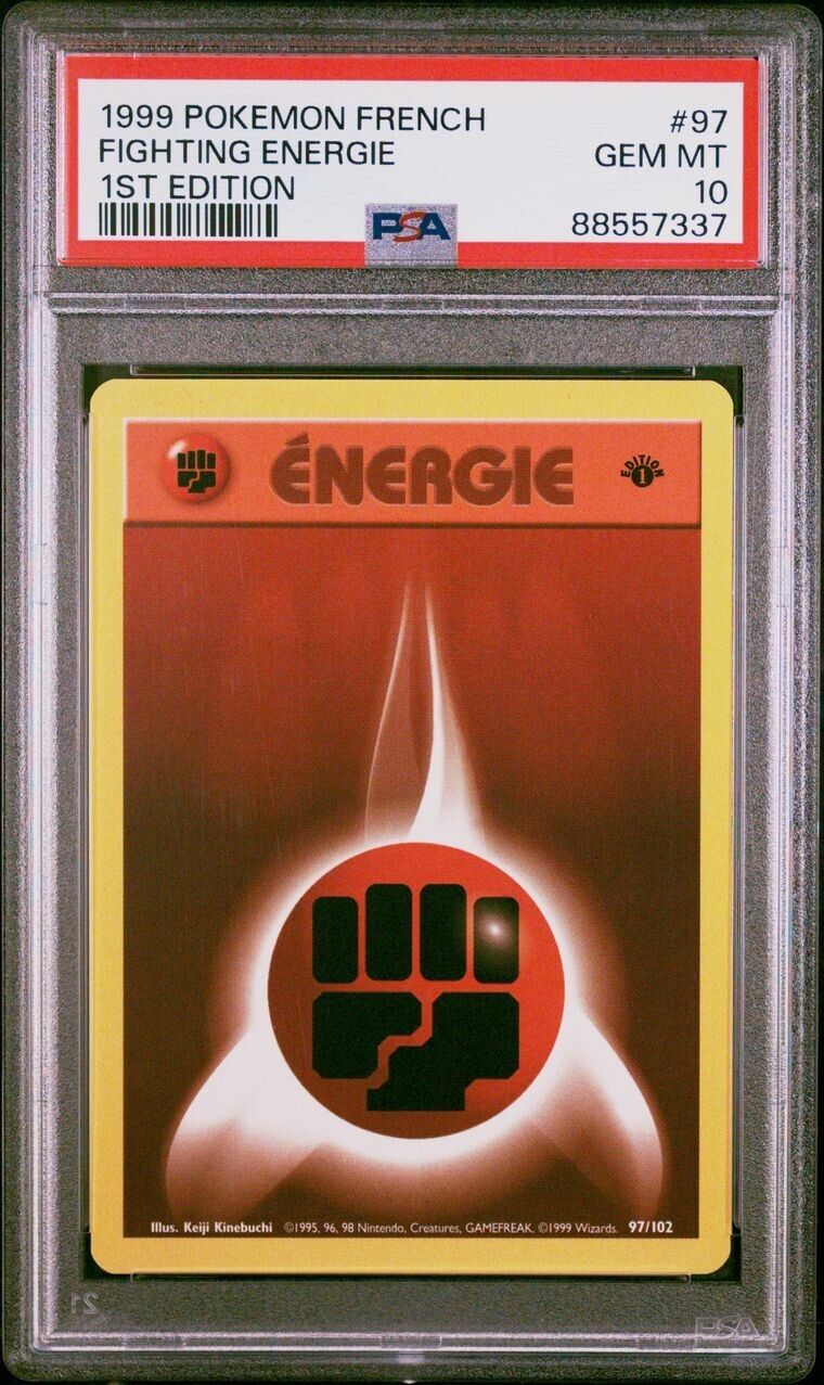 Pokemon Card Energy Combat PSA 10 97/102 Edition 1 Wizards Base Set