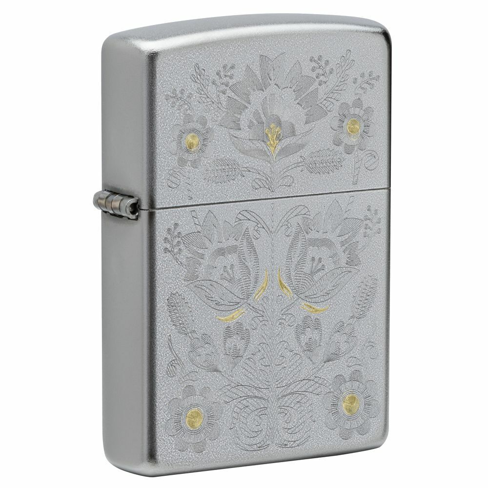 Zippo Painted Floral Design Windproof Pocket Lighter, 205-086867