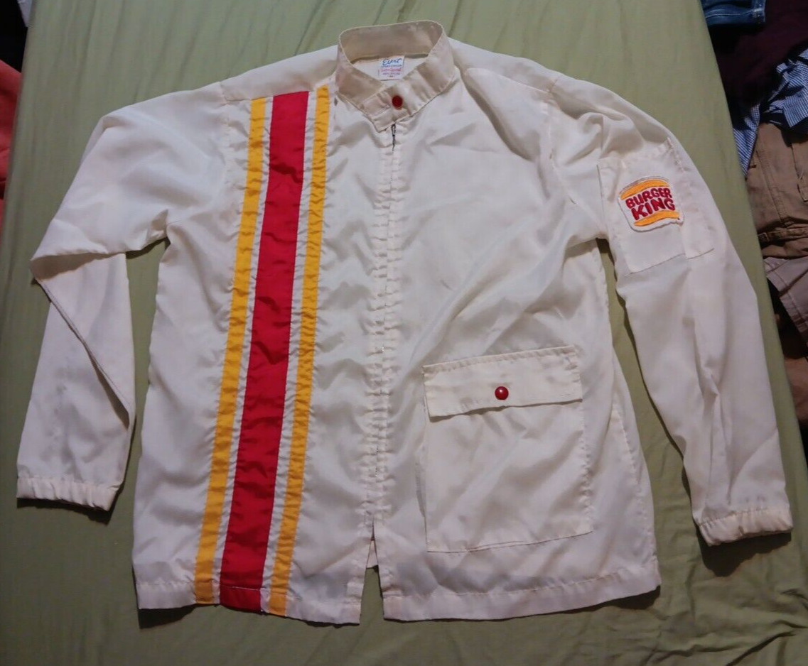 1980\'s, Burger King, Employee Windbreaker Jacket  (Scarce / Vintage) SIZE M
