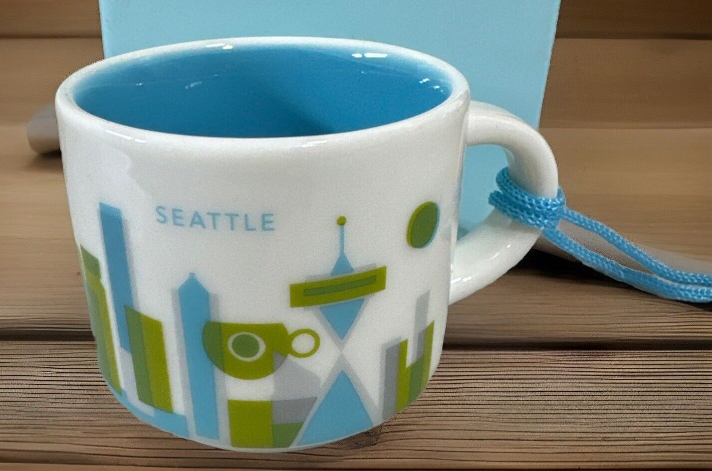 STARBUCKS YOU ARE HERE YAH COLLECTION 2 OZ DEMITASSE CUP ORNAMENT Seattle