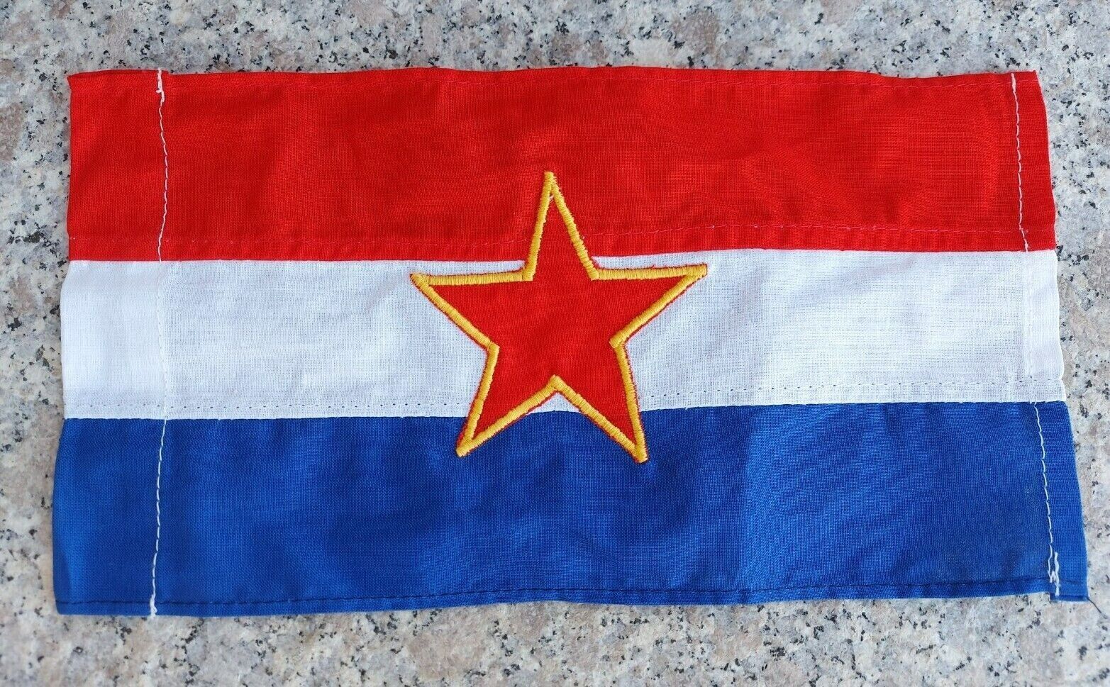 FLAG OF SR CROATIA, SFRJ YUGOSLAVIA (30 x 25 cm) vintage drapeau flagge banner