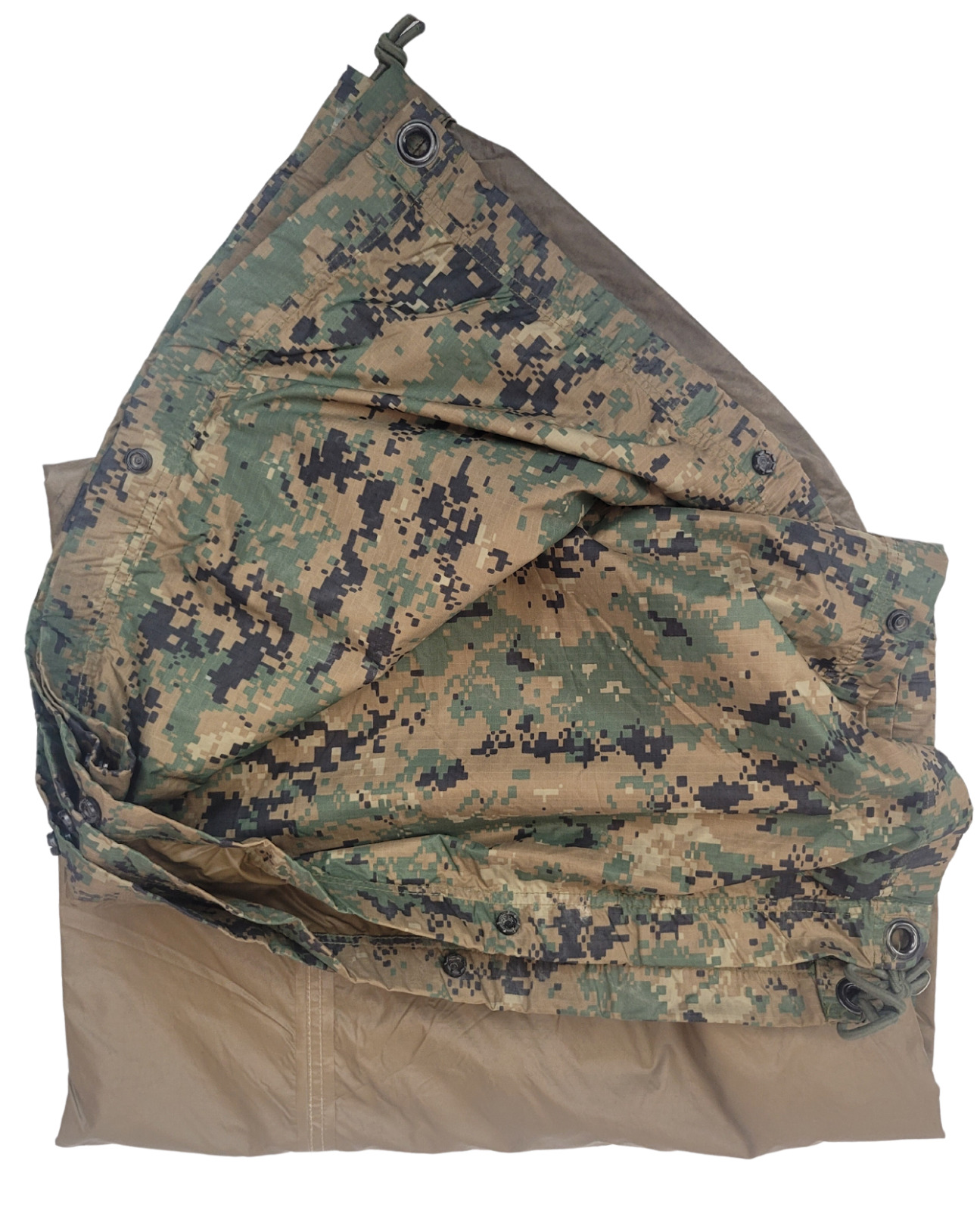 USED Military Outdoor Clothing MARPAT Woodland Reversible Tarp *mocinc.1982*