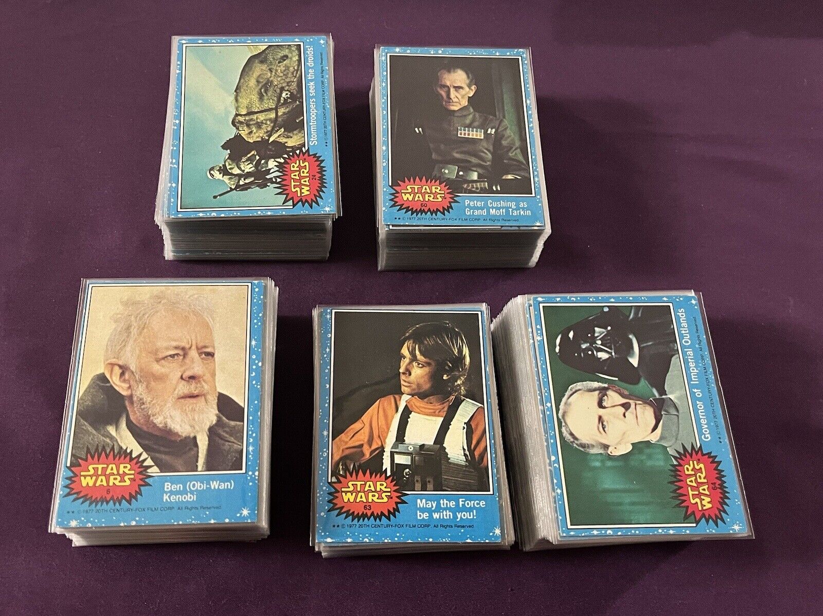 Lot of (250+) Vintage 1977 Star Wars Cards Series 1 EX+ Clean Set Builder