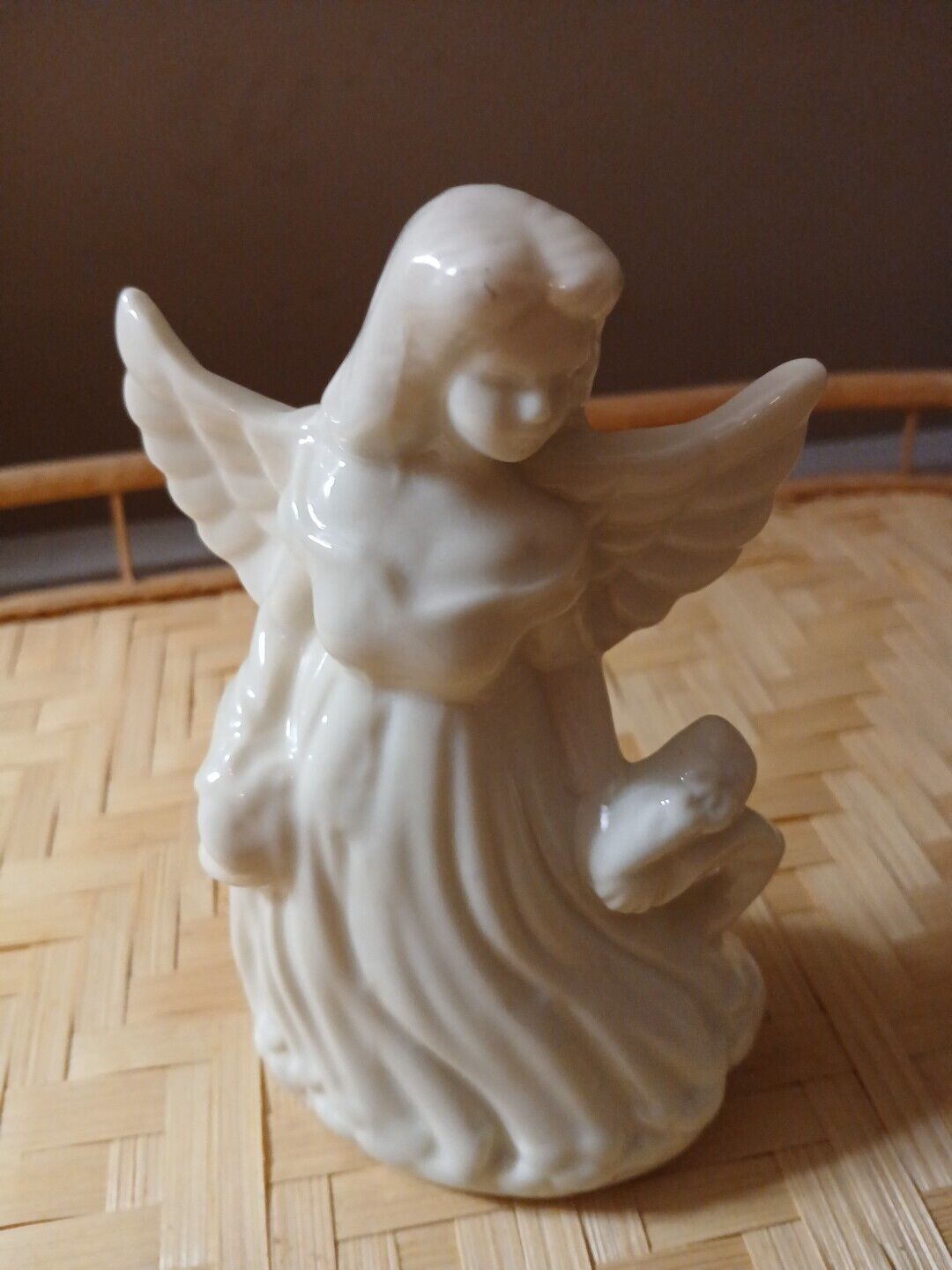vintage ceramic angels figurines white