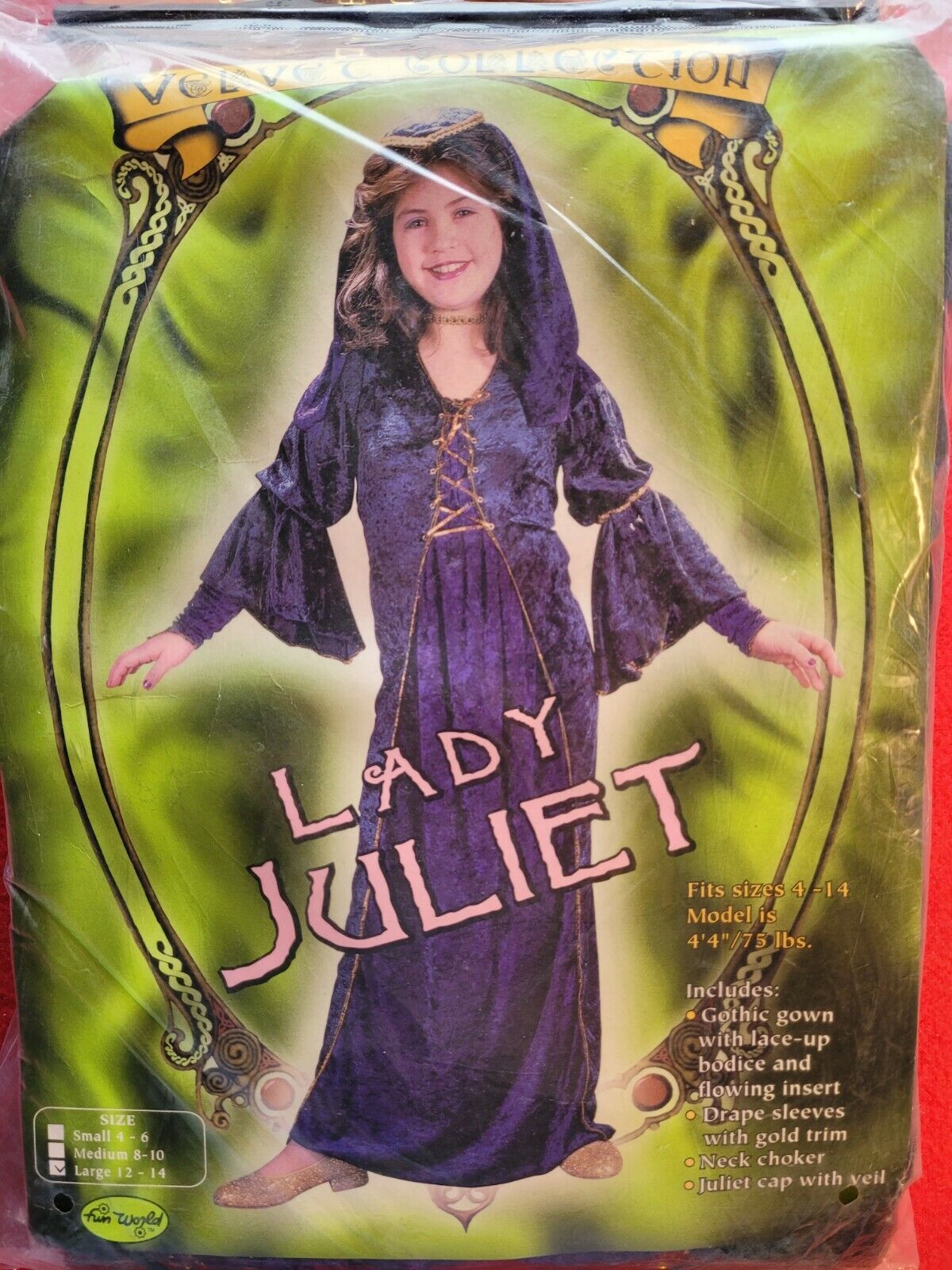 Girls Lady Juliet Halloween Costume Size 12-14 