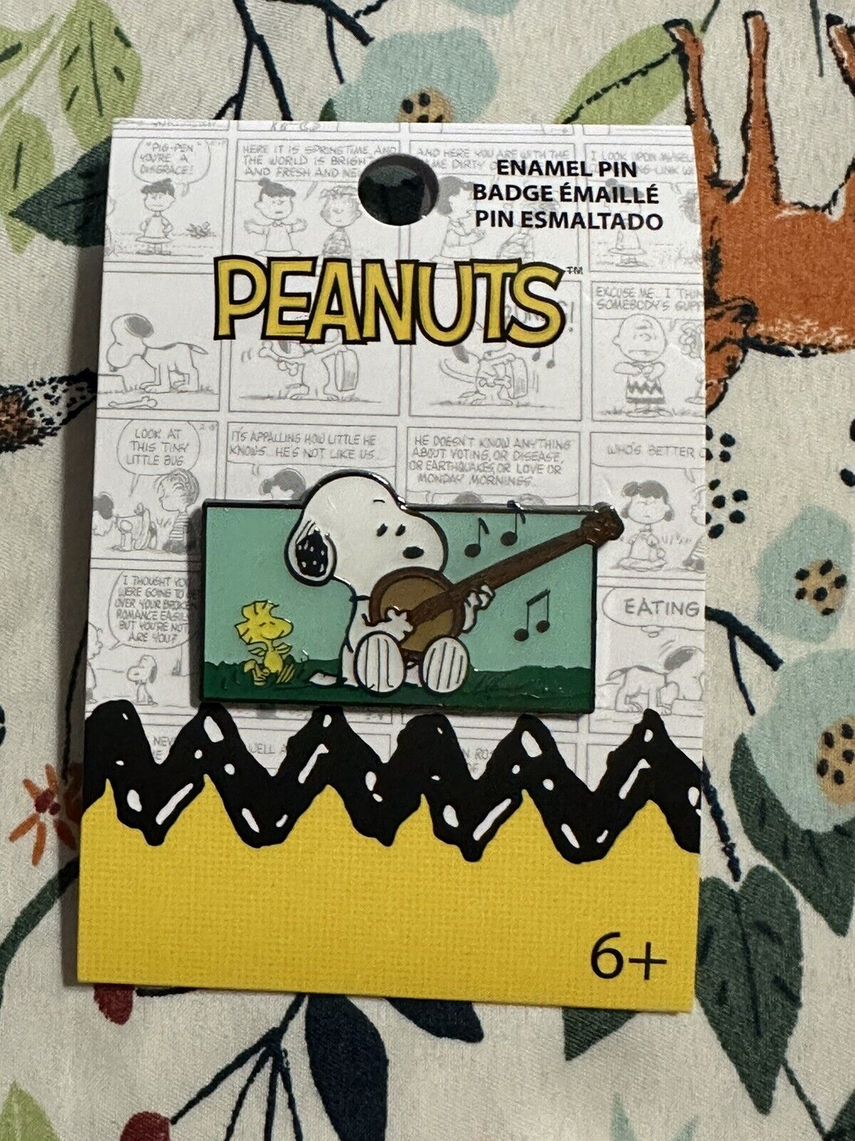Loungefly Peanuts Snoopy & Woodstock Banjo Enamel Pin