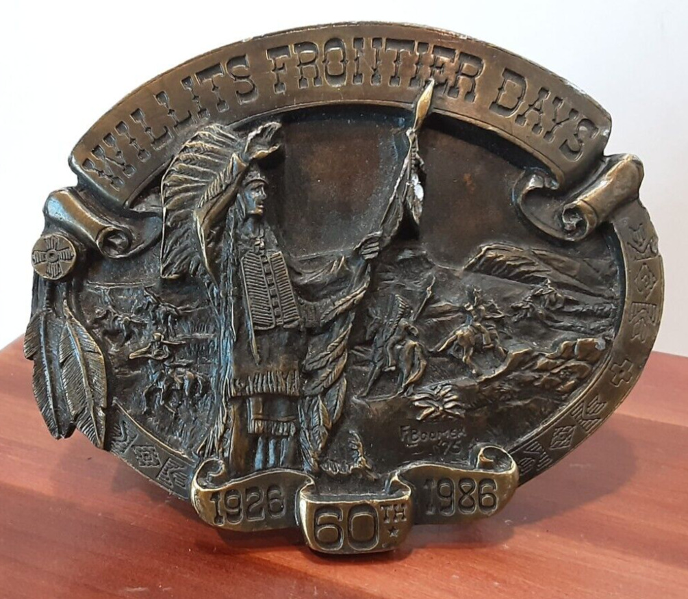 Vintage 1986 60th Wilits Frontier Days Belt Buckle Limited Edition #191 Siskiyou
