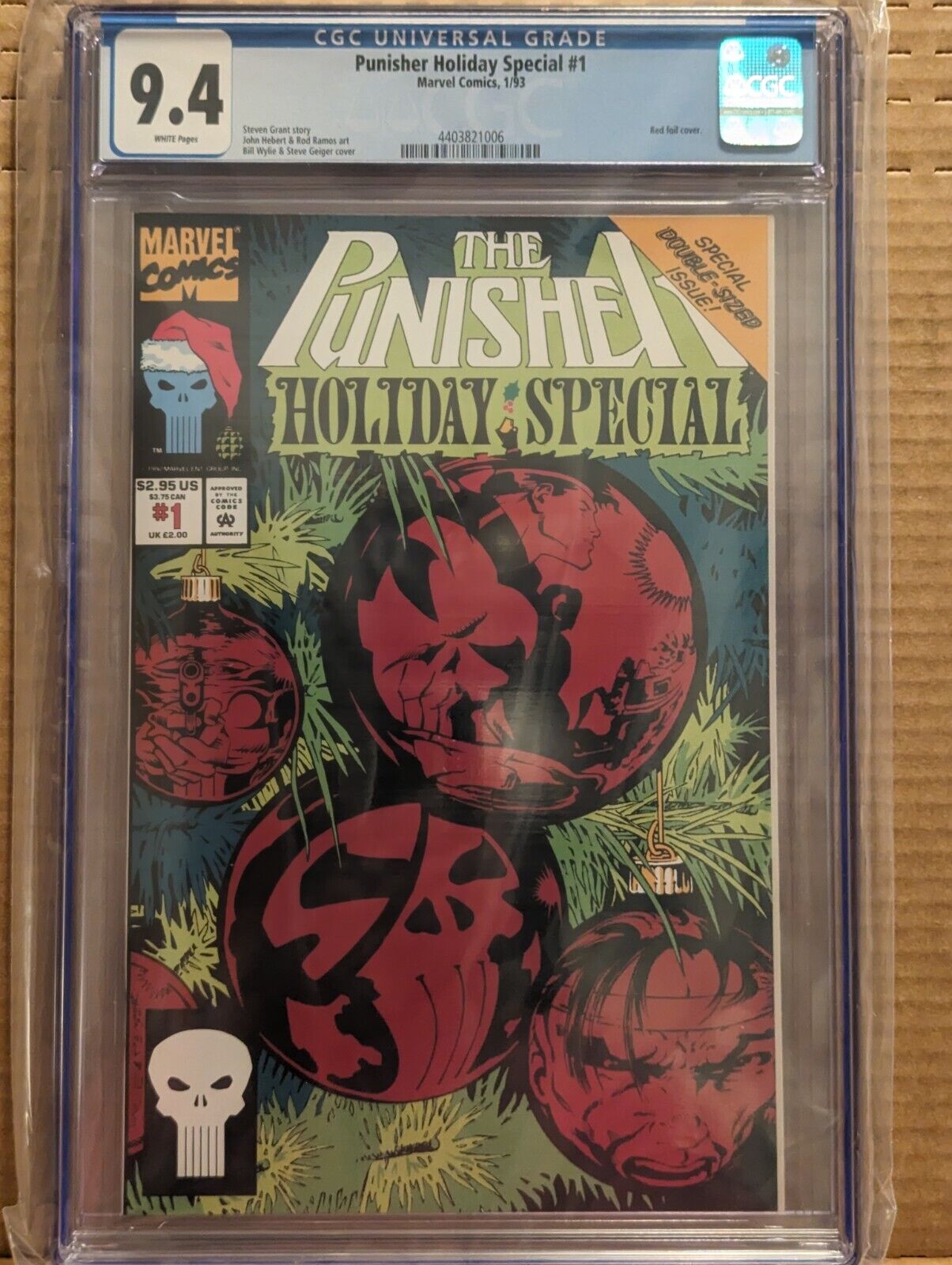 CGC 9.4 punisher holiday special one 1993 Marvel Comics