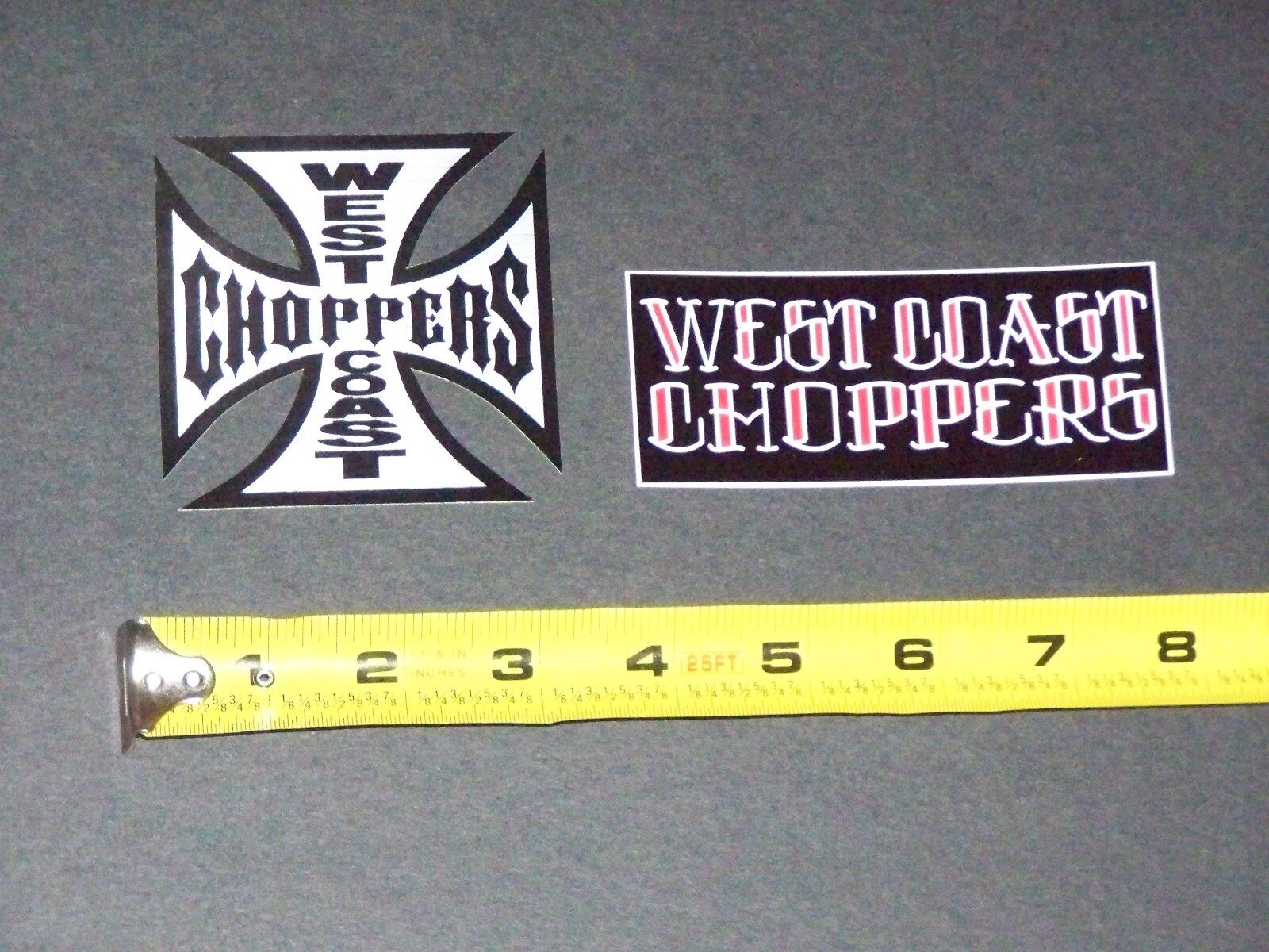 2 Authentic JESSE JAMES WEST COAST CHOPPERS Motorcycles Decal Stickers Lot Set