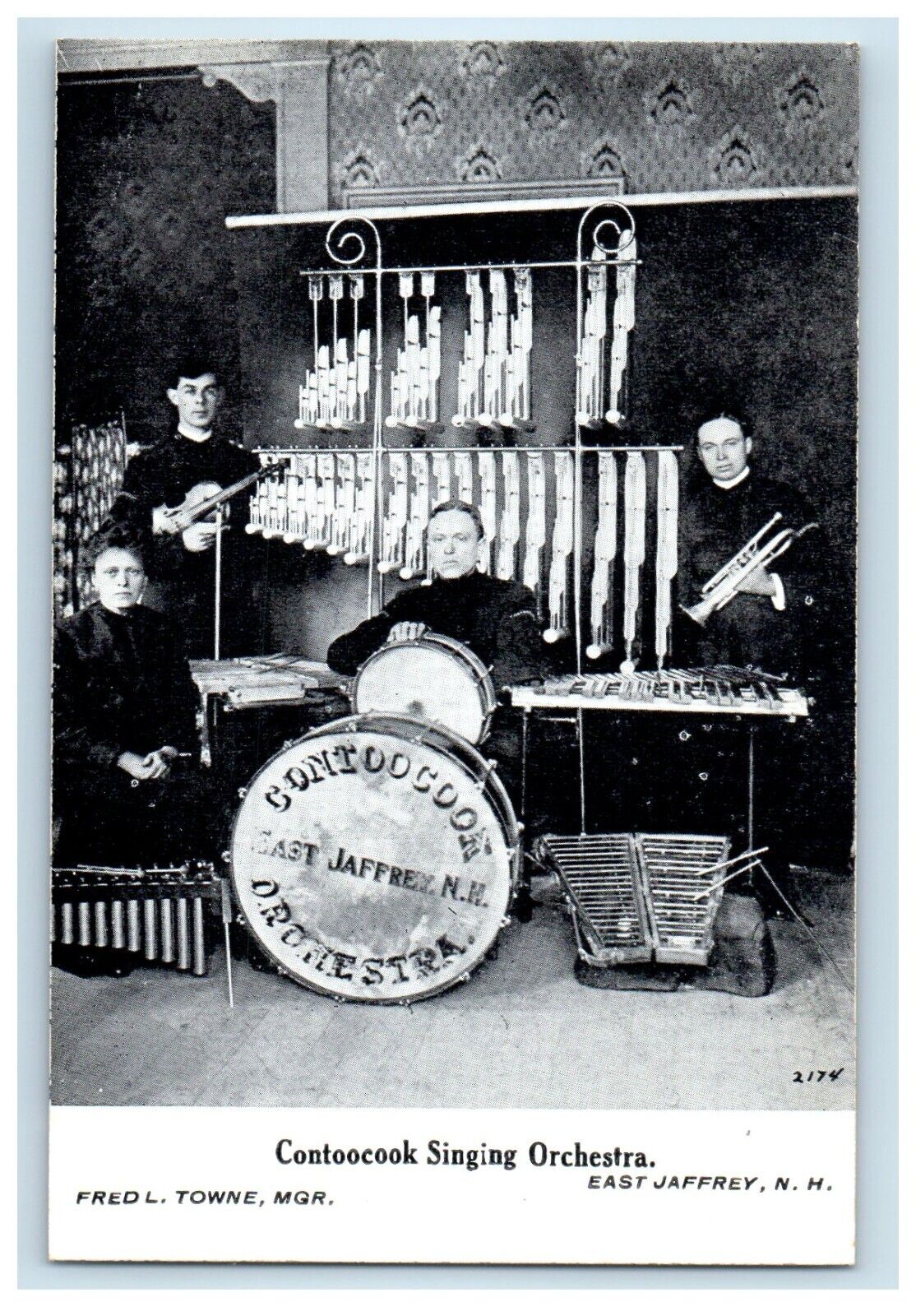 c1910's Contoocook Singing Orchestra East Jaffrey New Hampshire NH Postcard