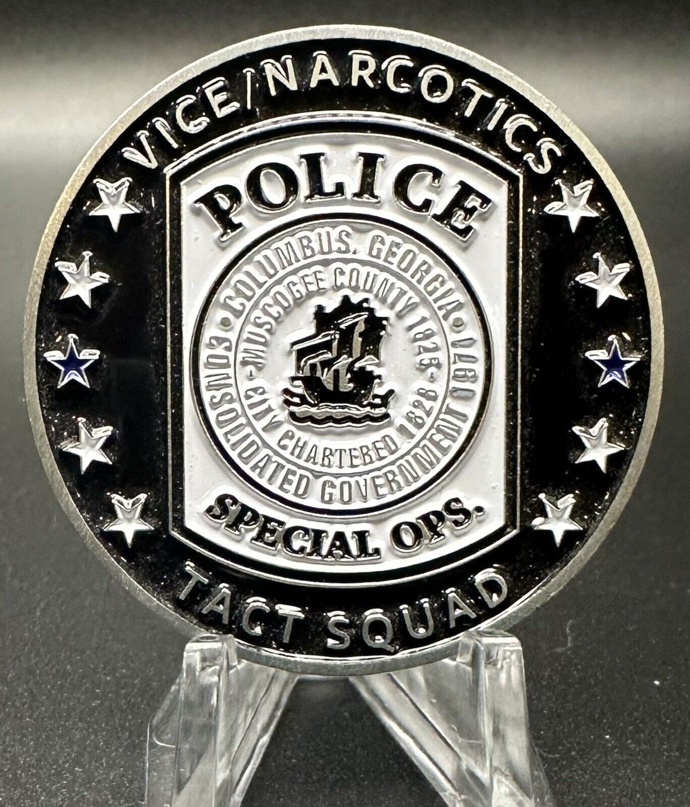 Columbus Police Georgia Vice/Narcotics Tact Squad Special Operations GA Coin