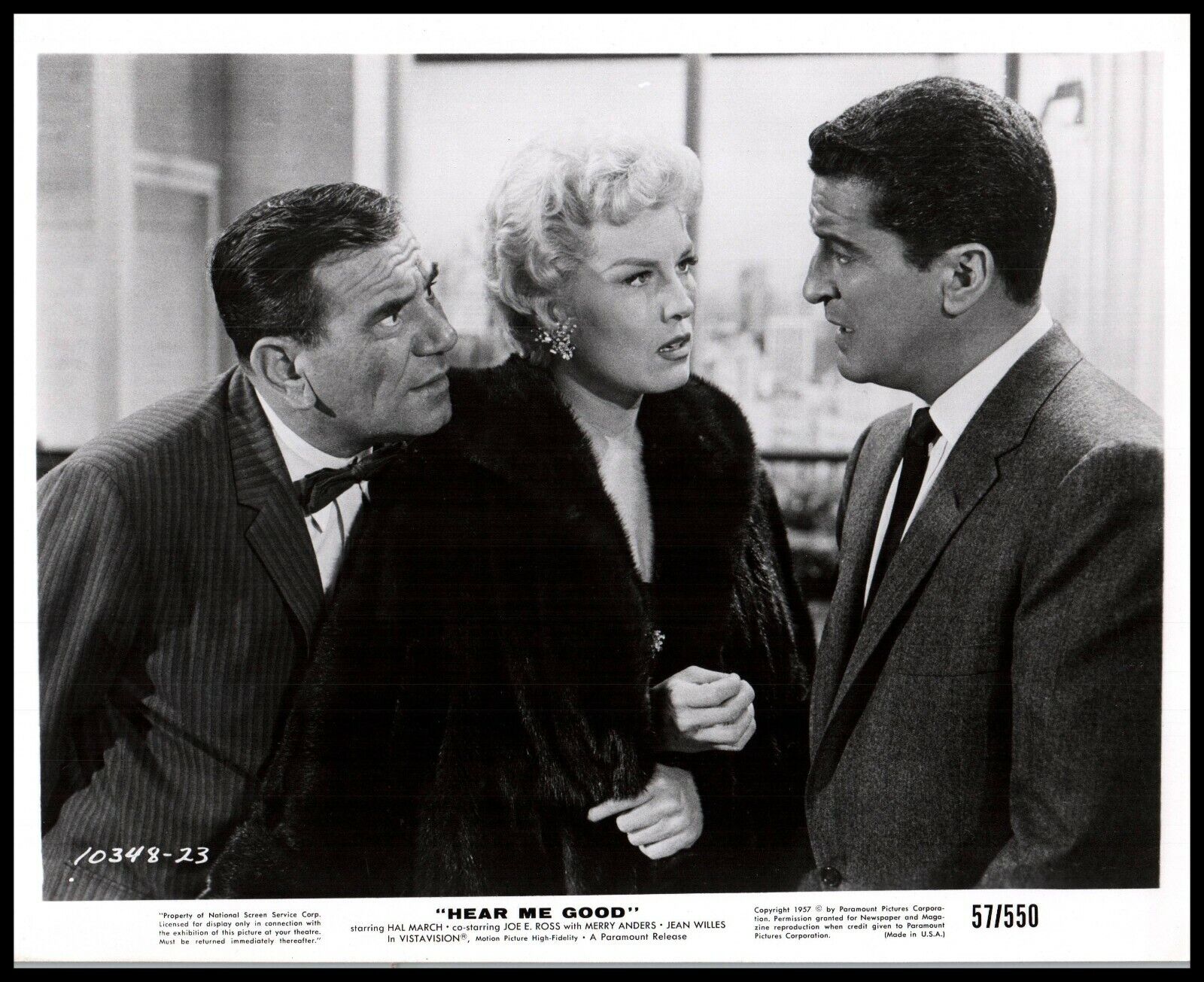 Hal March + Joe E. Ross + Jean Willes in Hear Me Good (1957) ORIGINAL PHOTO M 66