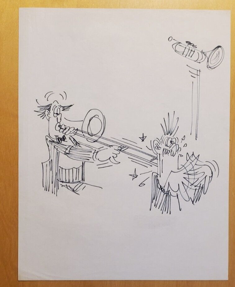 Mad Magazine: Don Martin original preliminary drawing of a band in trouble (2/2)
