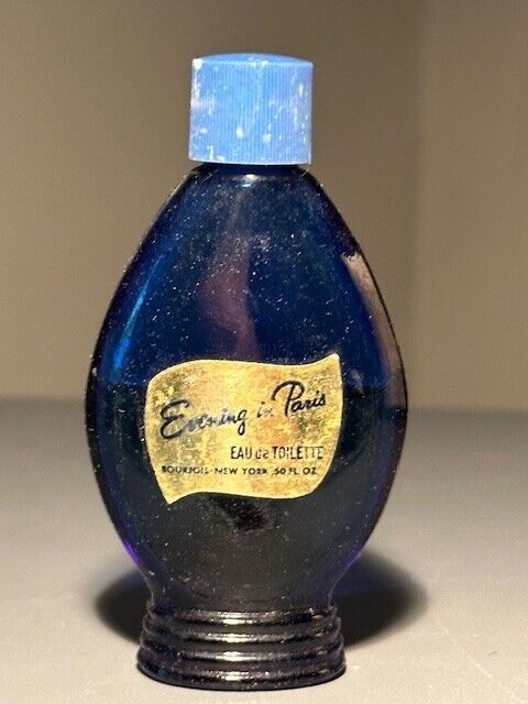 Evening in Paris Vintage Perfume Bourjois NY .5 fl oz. Eau de Toilette  1/2 Full