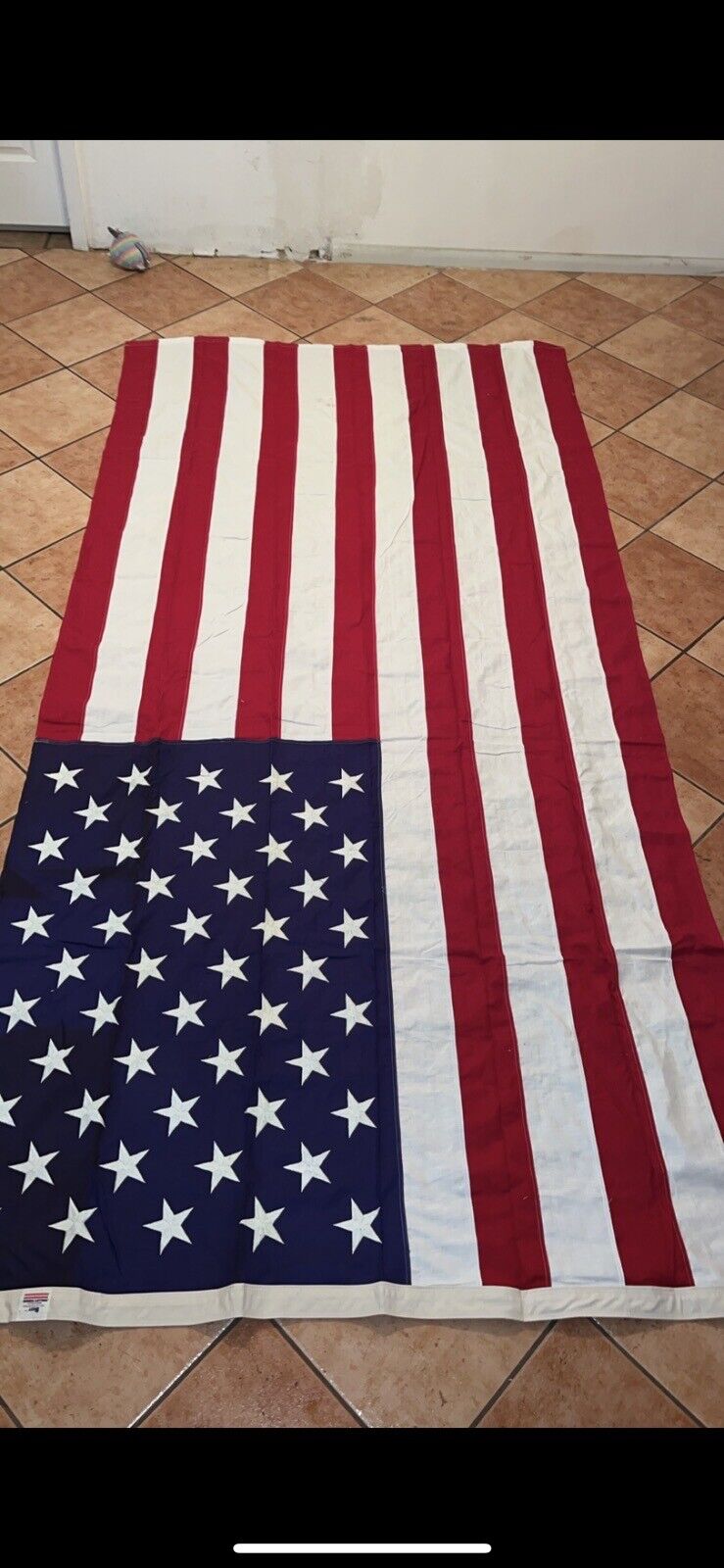 MEMORIAL / RETIREMENT 50 Star LARGE American Flag  5' X 9-1/2' USA