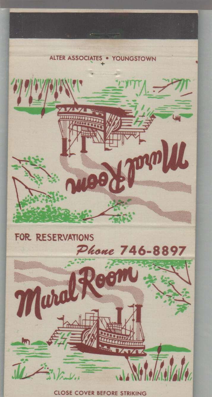Matchbook Cover - Ohio - Mural Room Youngstown, OH