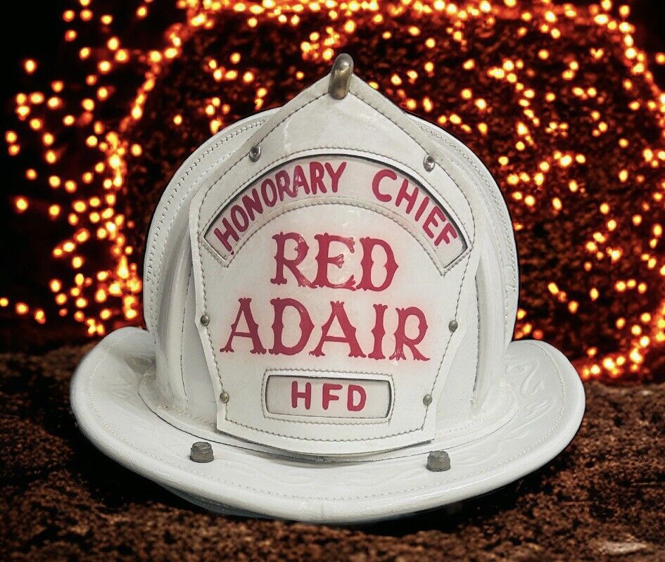 Red Adair Real Houston Fire Dept. Honorary Fire Chief Helmet 1980