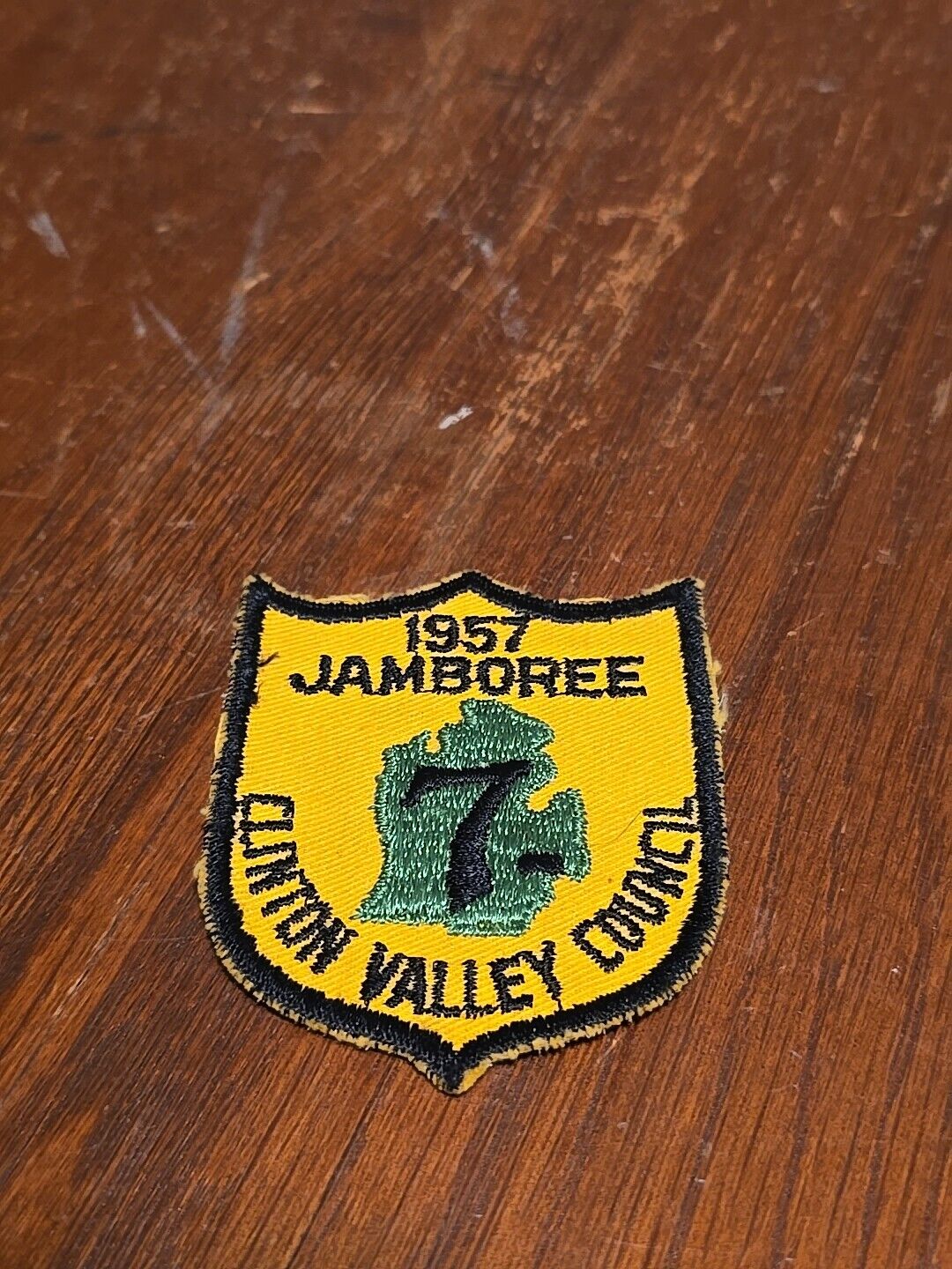 Vintage 1957 Boy Scouts Of America Clinton Valley Council Nat\'l Jamboree Patch