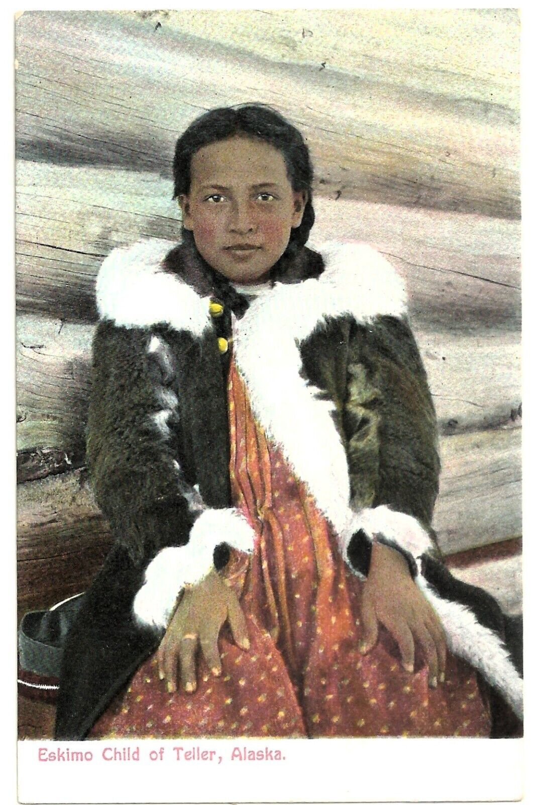 Teller, Alaska: Eskimo Child of Teller, ca 1909: Alaska Yukon Pacific Exposition