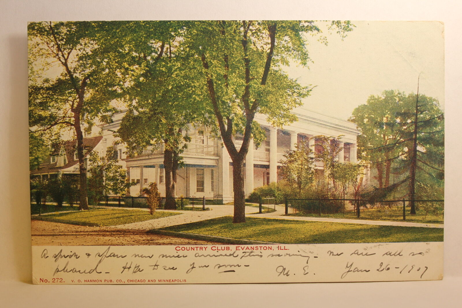 Postcard Country Club Evanston IL S18