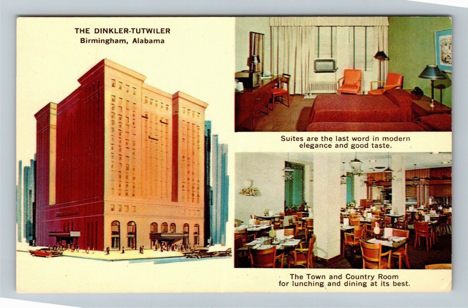Birmingham AL-Alabama, The Dinkler Tutwiler Hotel, Vintage Postcard