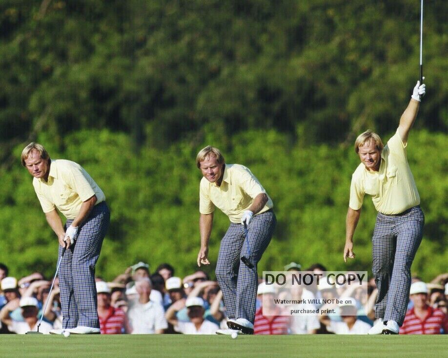 JACK NICKLAUS AT THE 1986 MASTERS GOLF TOURNAMENT - 8X10 SPORTS PHOTO (CP010)
