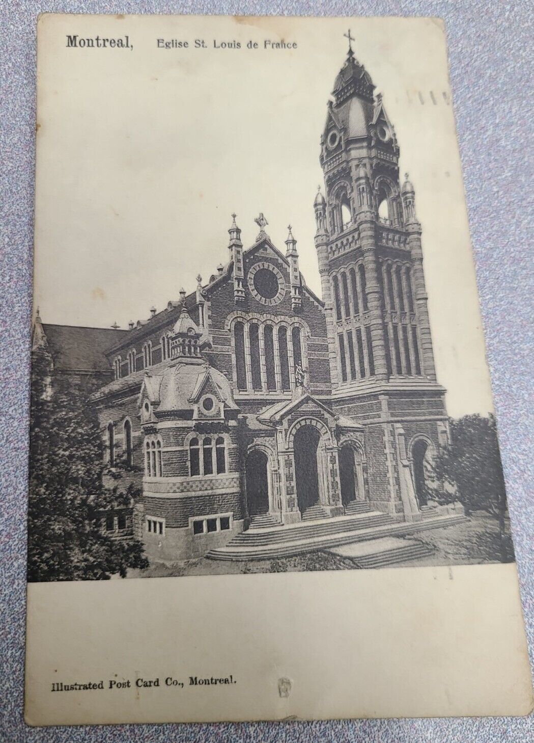 Canada Montreal L'Eglise de St. Louis de France Vintage Postcard 