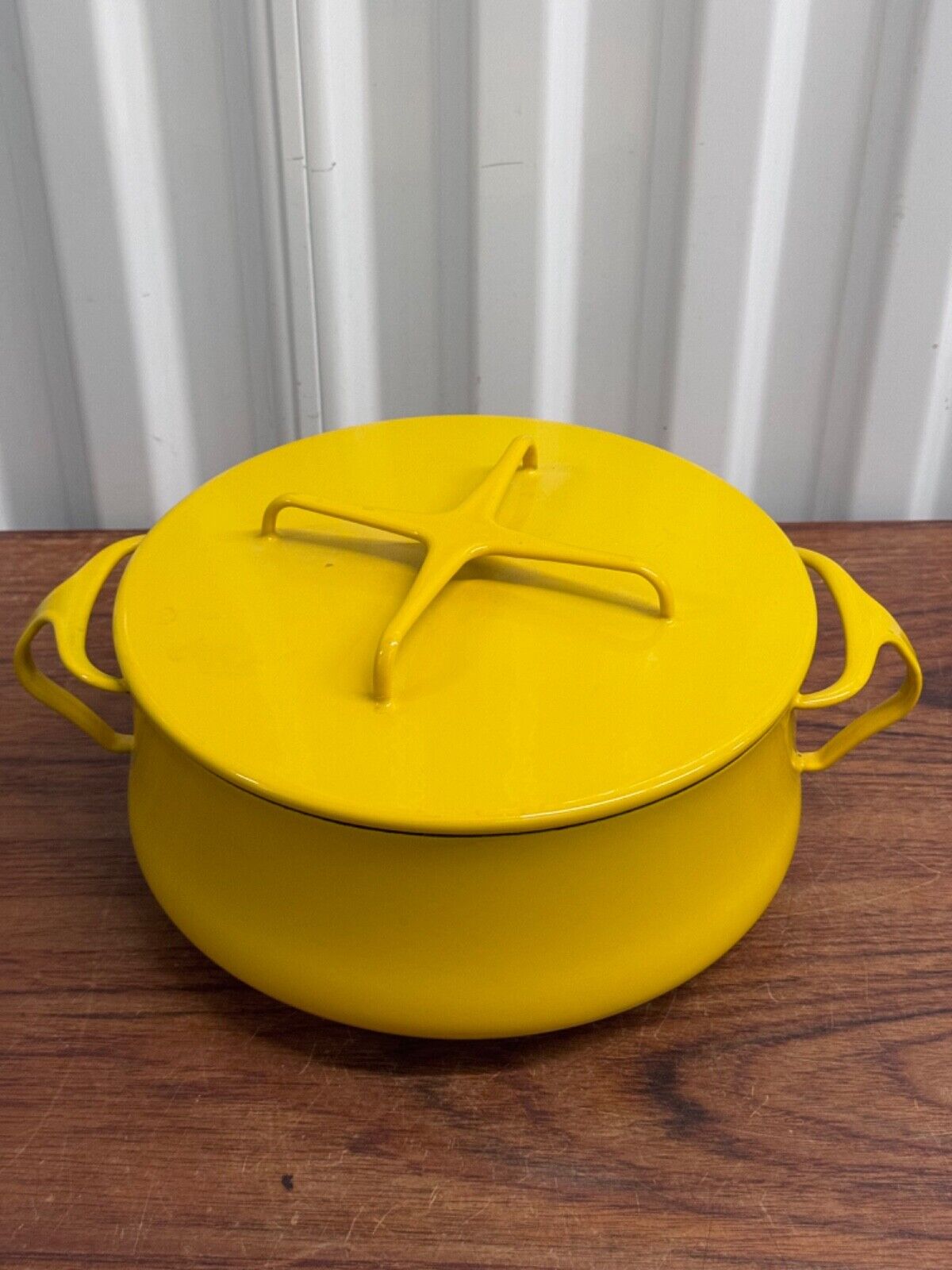 Vintage Dansk Kobenstyle Yellow  Casserole Dutch Oven Pot Made In France 3QT