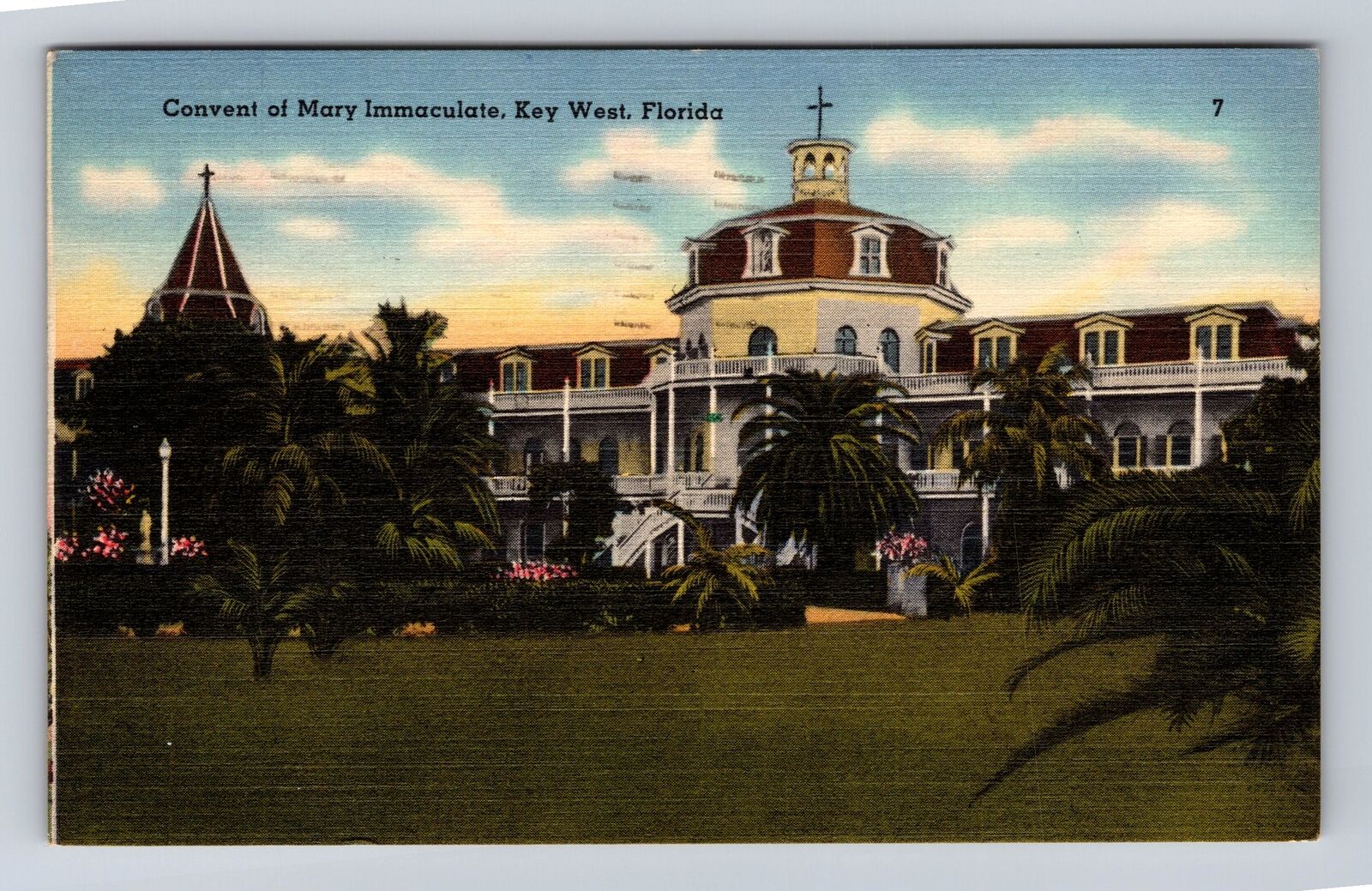 Key West FL-Florida, Convent of Mary Immaculate, Vintage c1955 Souvenir Postcard
