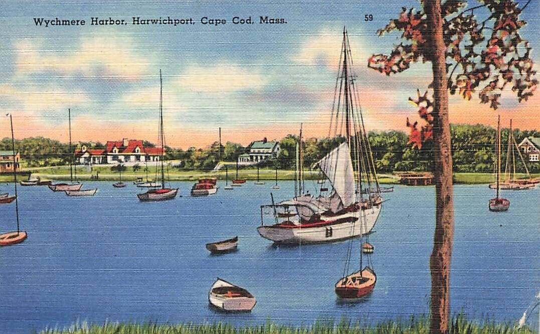 Postcard Wychmere Harbor Harwichport Cape Cod Massachusetts  MA