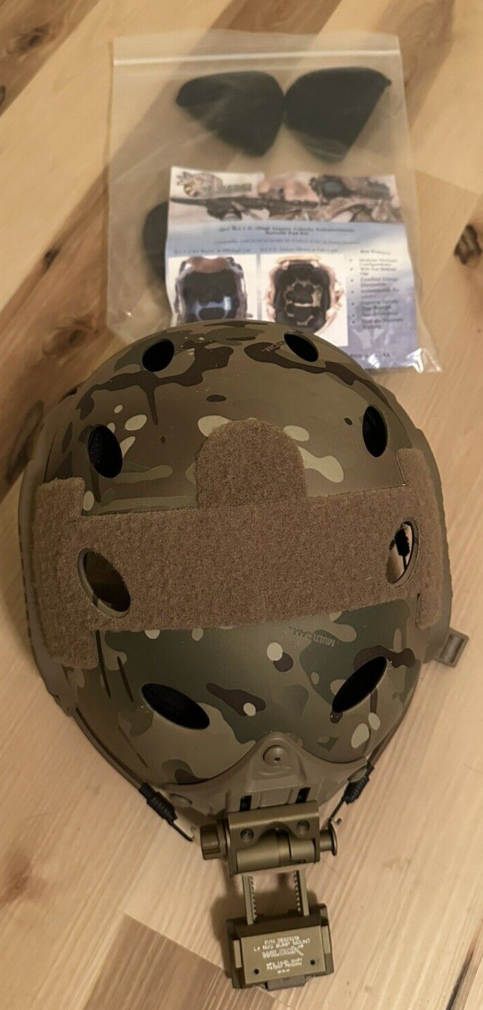ops-core fast sf carbon composite helmet w/Wilcox G19 NVG Mount DEVGRU Nvy Seals