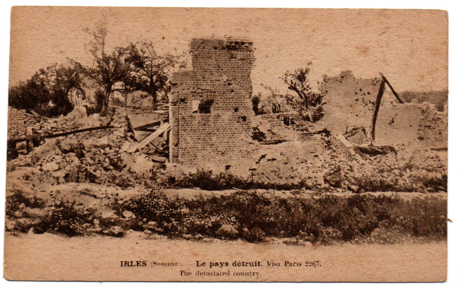 Military CPA - 80. IRLES (Somme) - The Destroyed Country