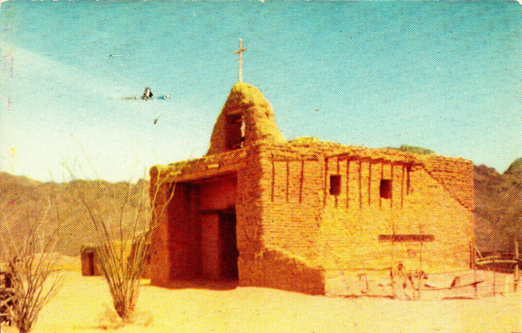 Southwest Movie Set - Church - Unposted Chrome Postcard