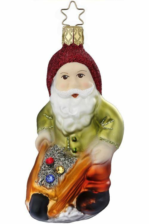 Inge-Glas Life-Touch Swarovski Gnome Siegfred 10088S021 German Glass Ornament