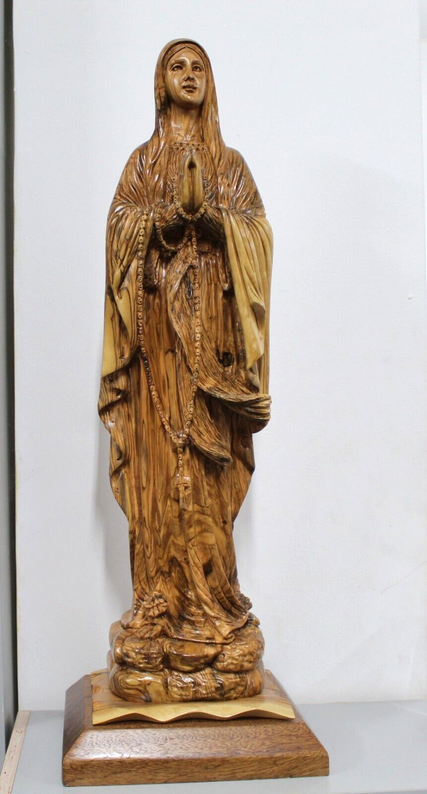 Olive Wood Virgin Mary holy land hand made