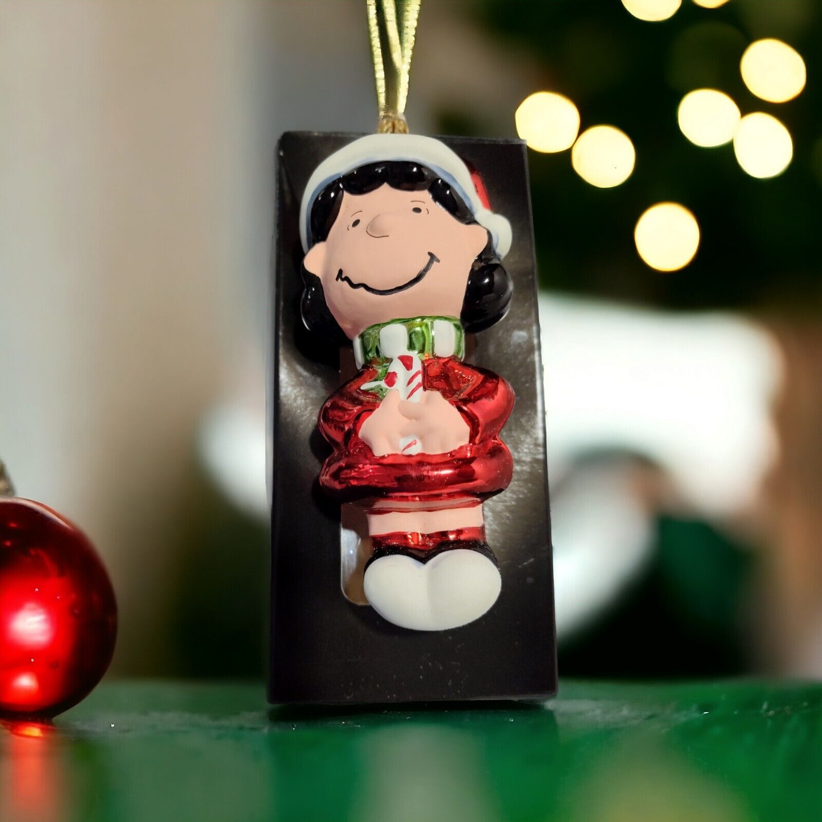 Kurt Adler Peanuts Lucy Christmas Ornament Blown Glass Vintage  