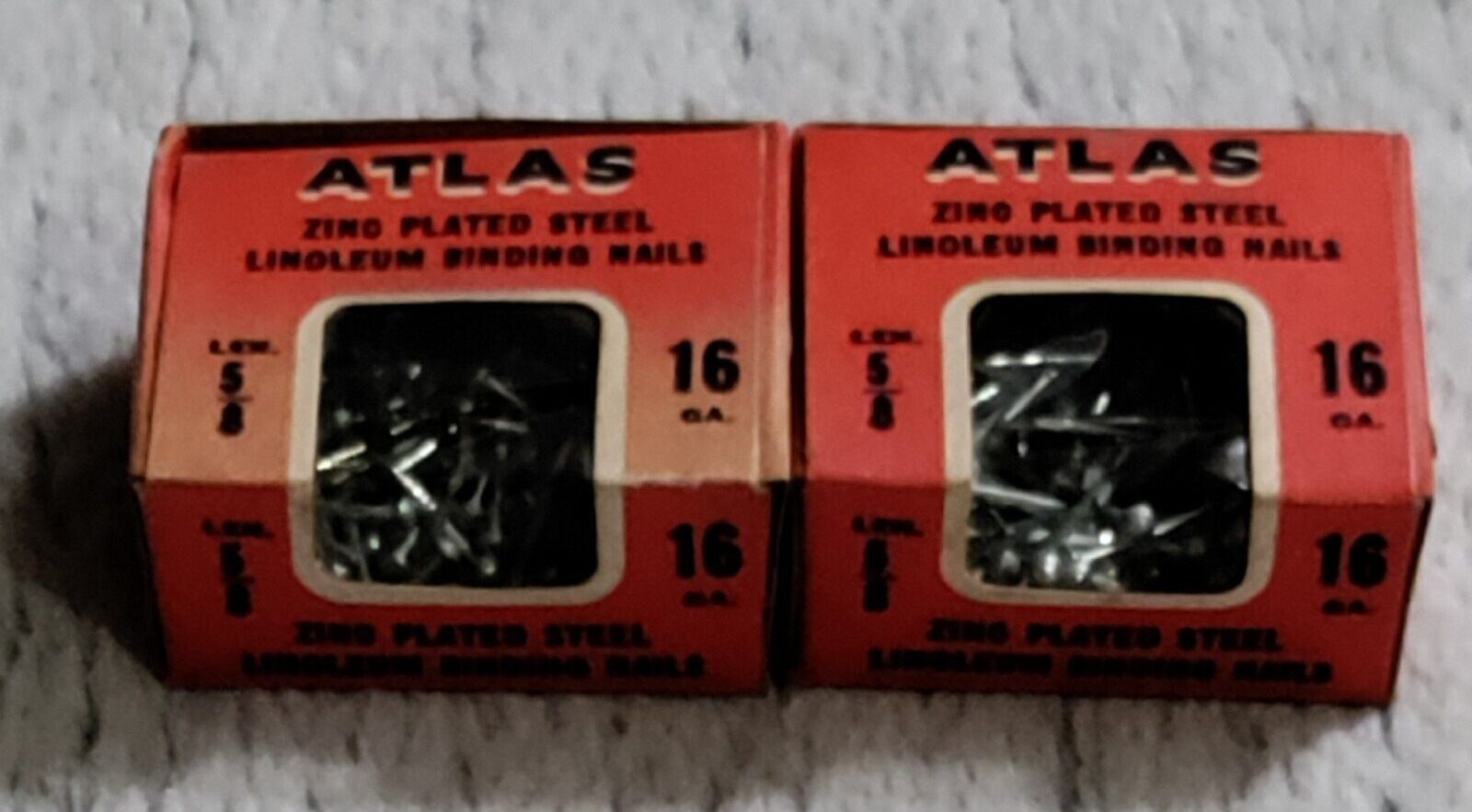 Atlas Tack Co. Linoleum Binding Nails Zinc Plated Steel 5/8\