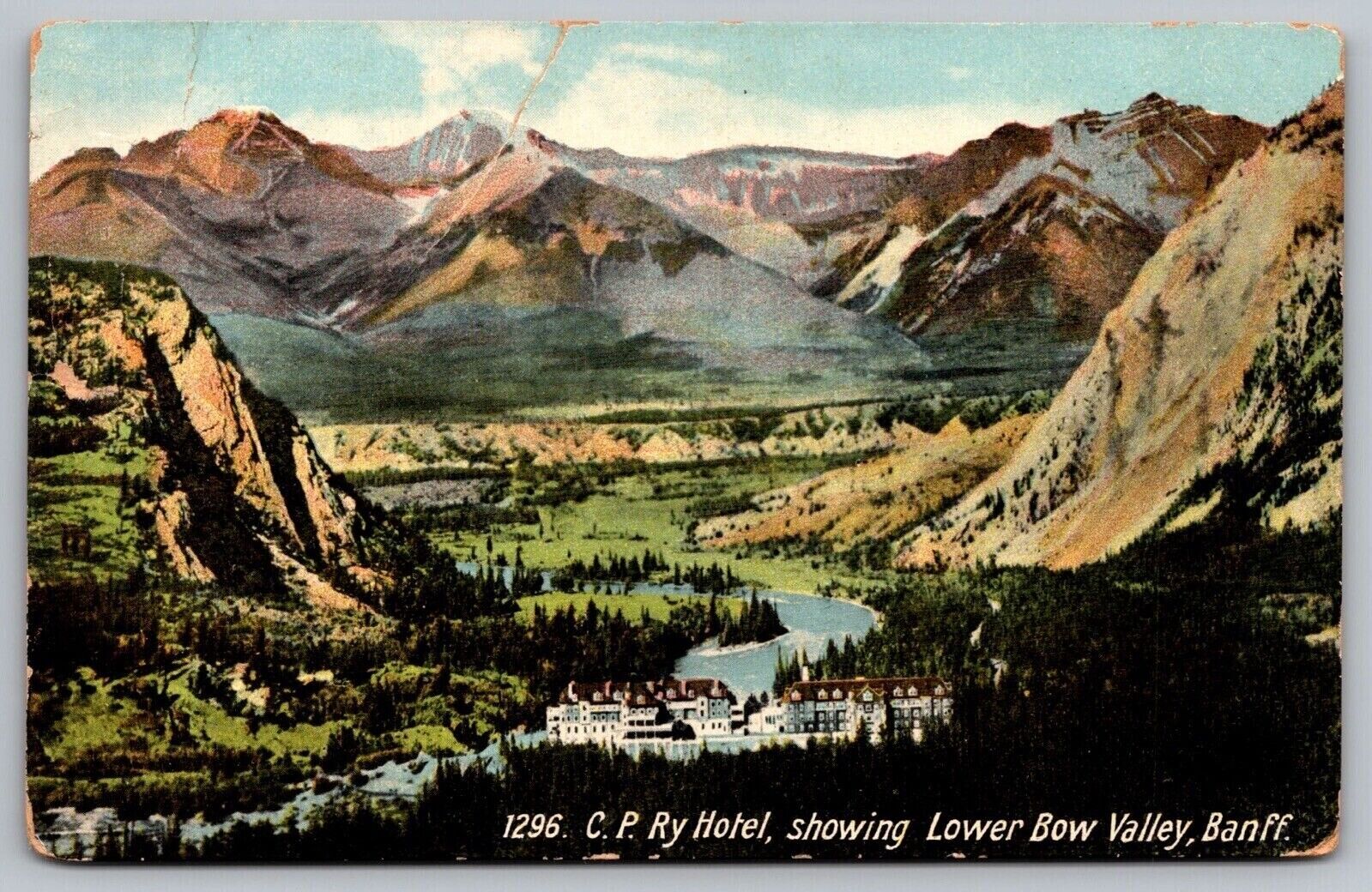 CP Ry Hotel Lower Bow Valley Banff Antique Postcard UNP Unused DB