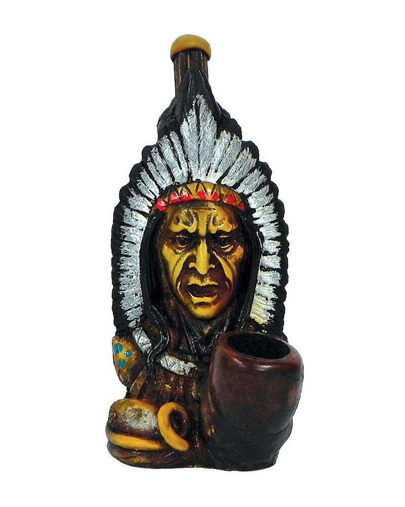 Fools Crow Native American Indian Chief Handmade Tobacco Smoking Hand Pipe Tribe