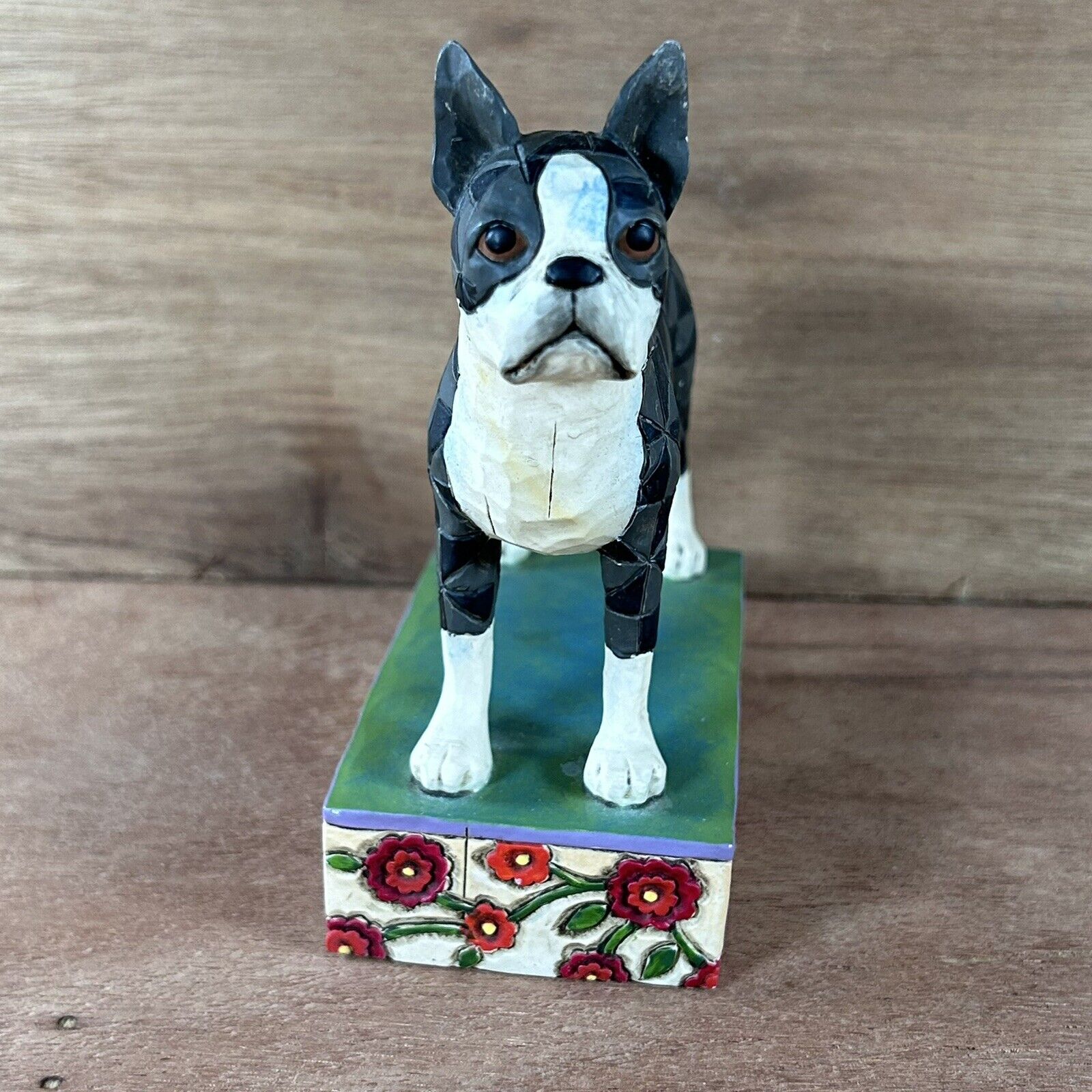 Jim Shore CHARLEI Boston Terrier Dog Figurine #4007497 Heartwood Creek 2006