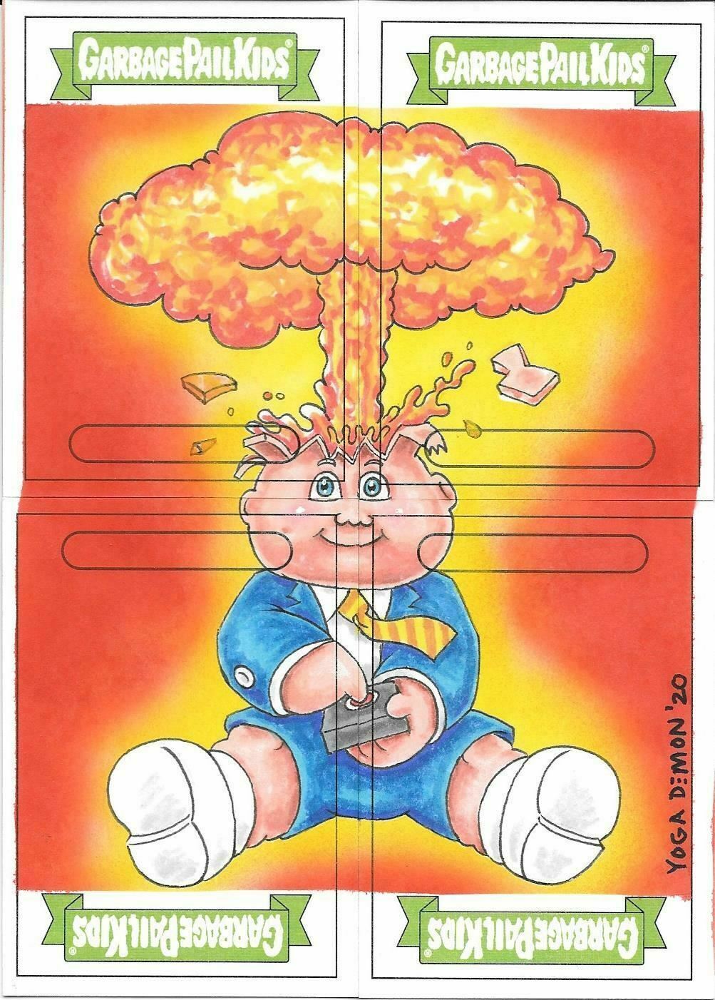 2020 Topps Garbage Pail Kids GPK 35th Anniversary ADAM BOMB PUZZLE SKETCH CARD