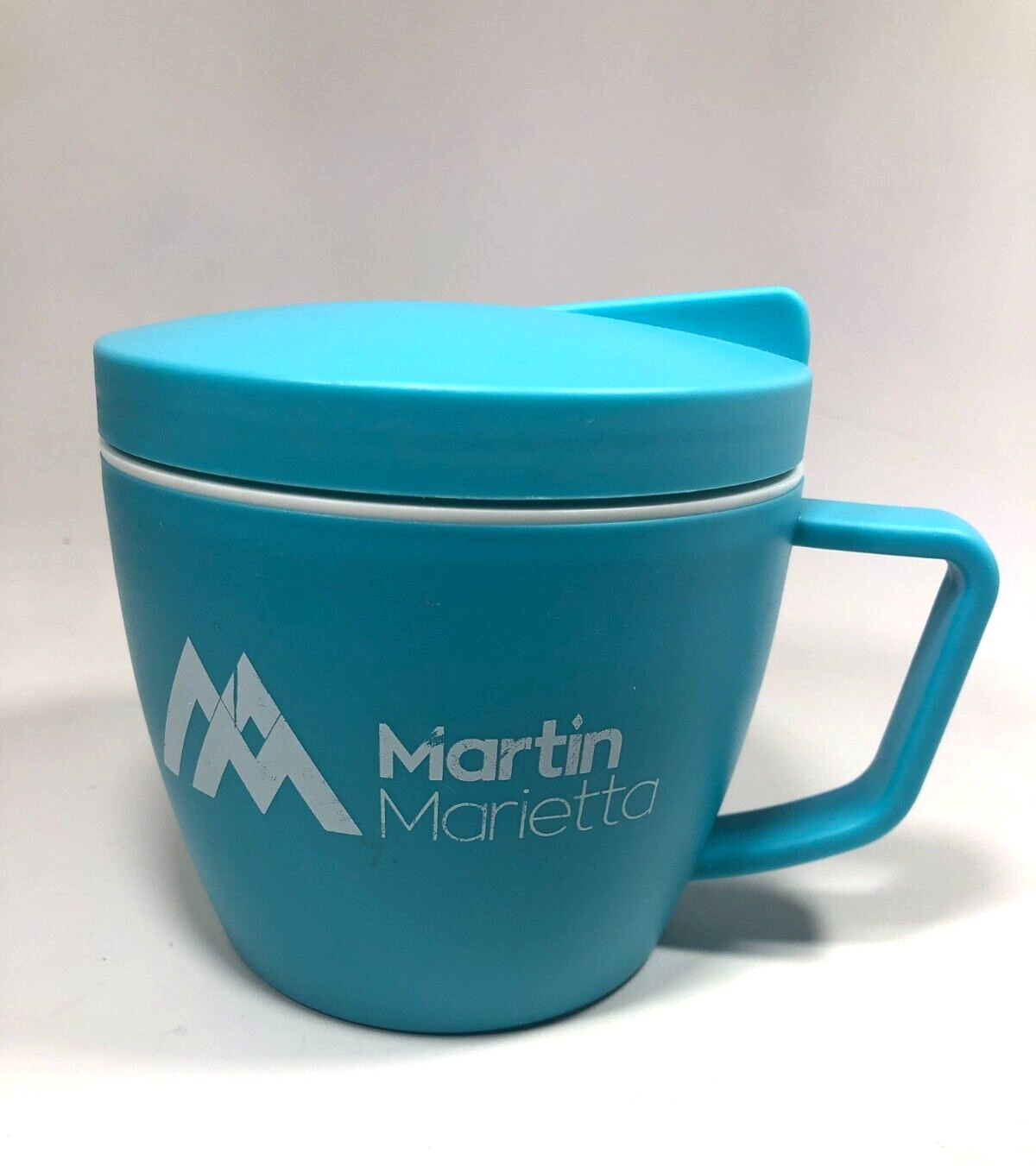 Martin Marietta Thermal Meal Lunch Bowl Mug Container Employee Blue with Handle