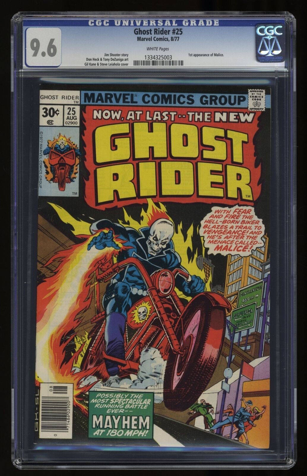 Ghost Rider (1973) #25 CGC NM+ 9.6 White Pages Marvel 1977
