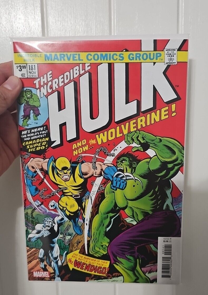 Incredible Hulk #181 Facsimile Reprint Edition NM 1st Wolverine Key 180 Marvel