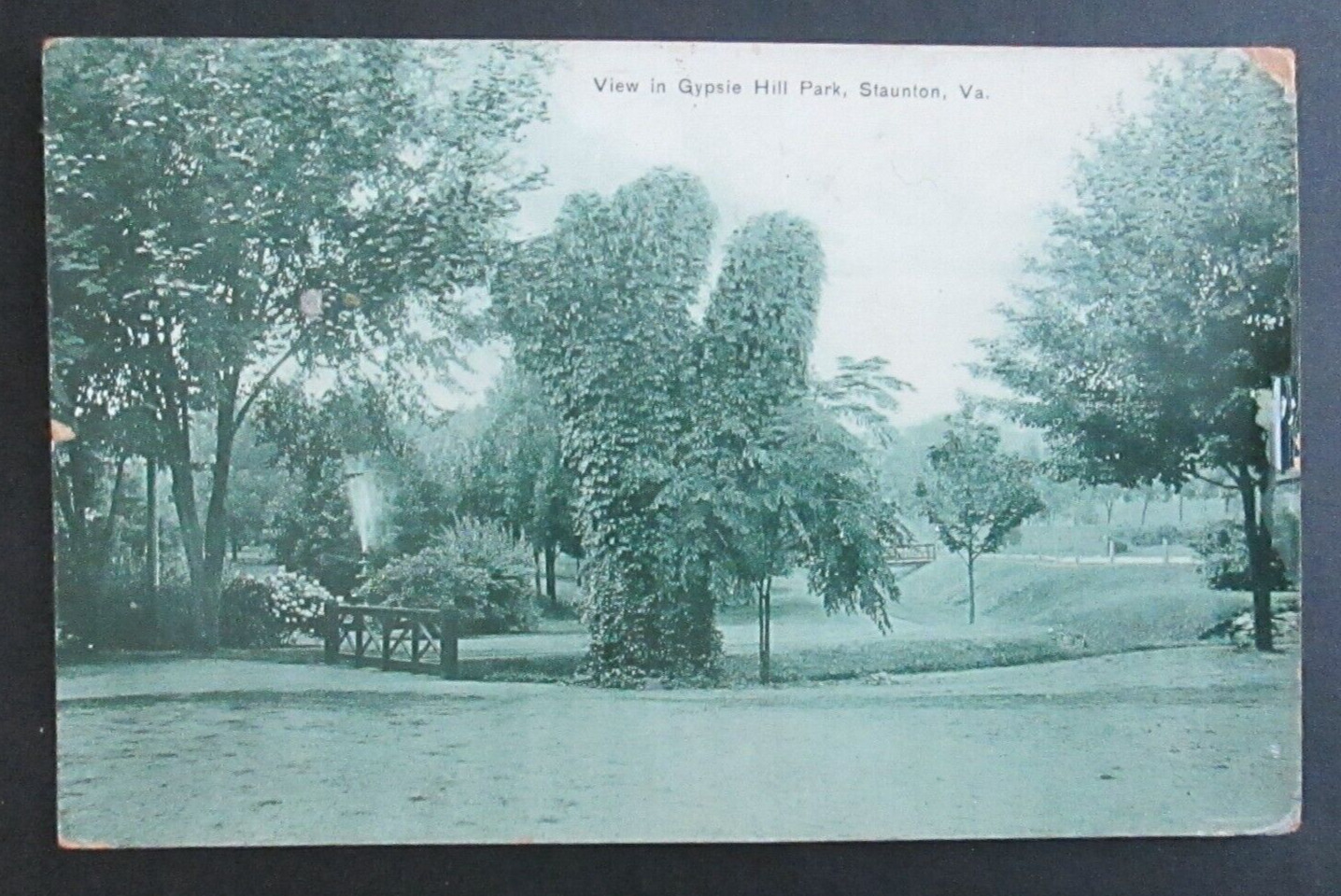 View in Gypsie Hill Park Staunton VA Posted DB Postcard